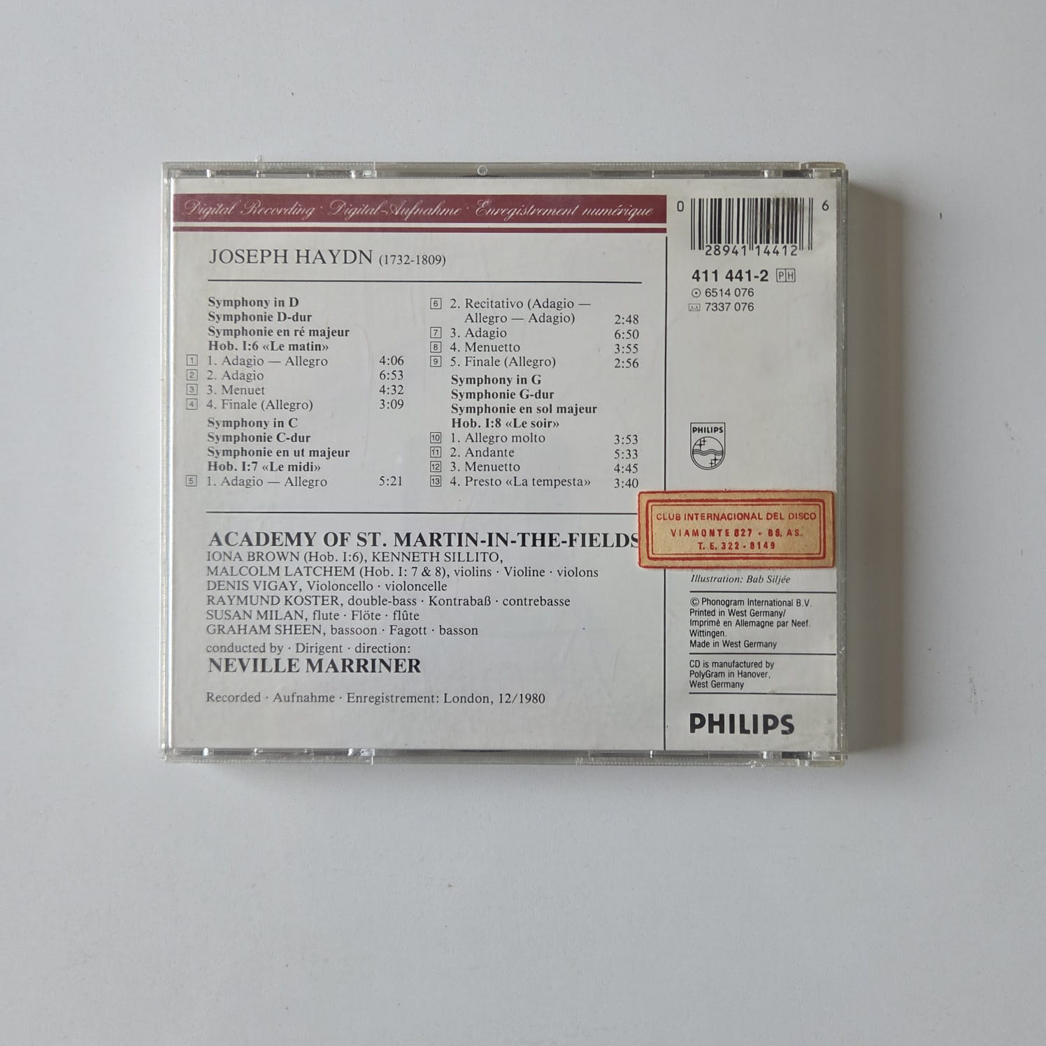CD Haydn - Symphonies Nos. 6, 7, & 8 - Reg: Neville Marriner- Importado - Imagem 2