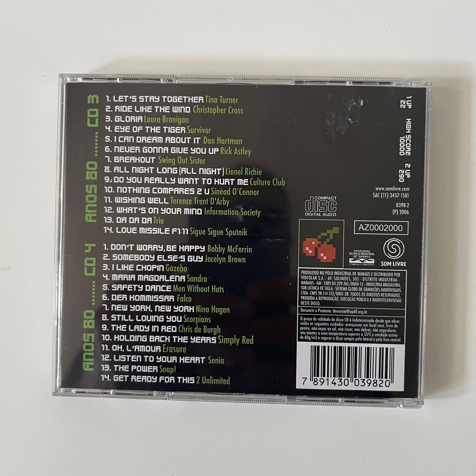 CD Anos 80 - Volumes 3 e 4 - Duplo - Imagem 2