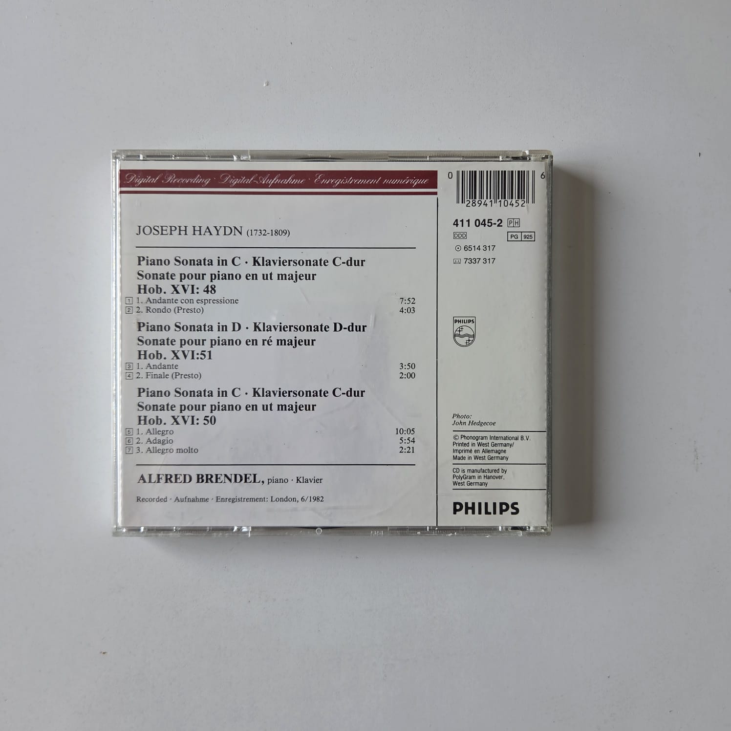 CD Haydn - Piano Sonatas - Alfred Brendel - Importado - Imagem 2