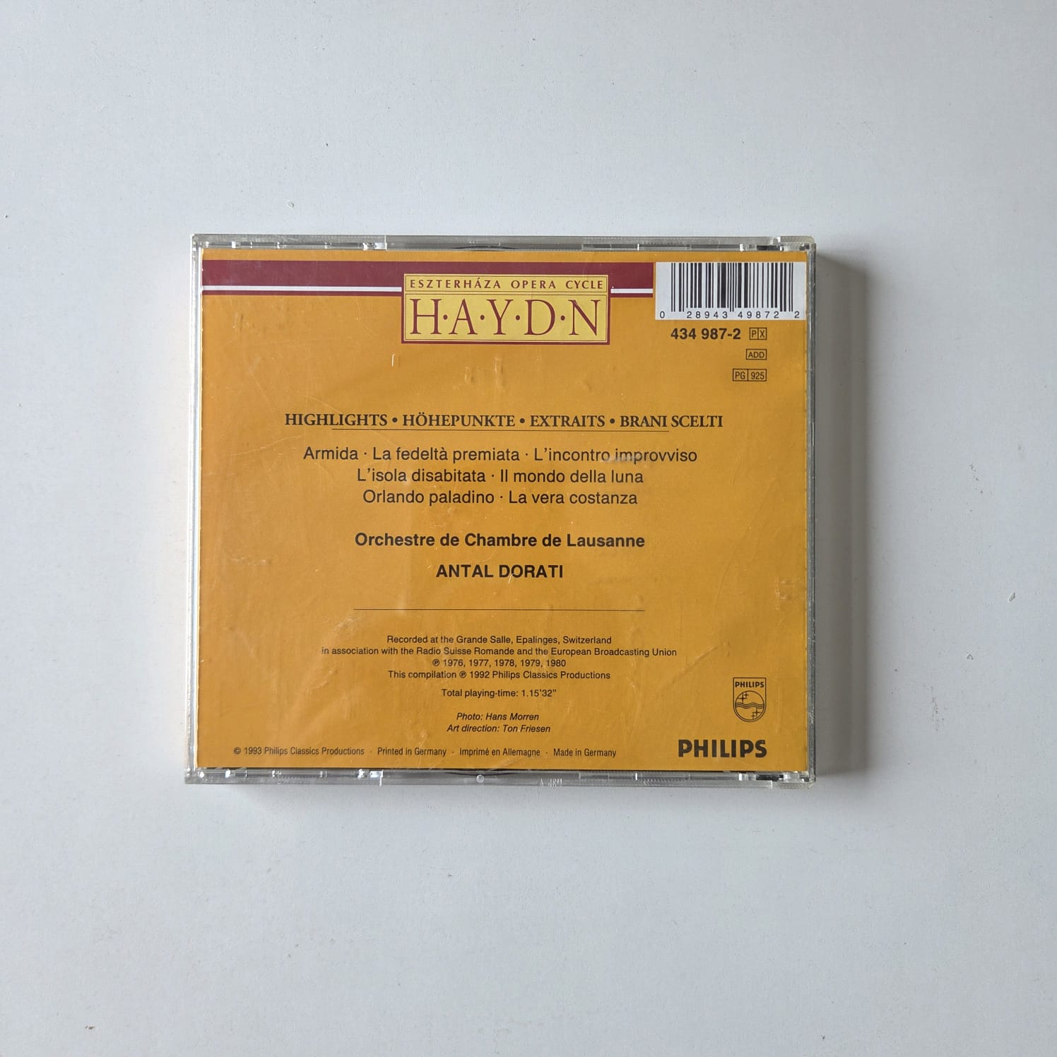 CD Haydn - Eszterháza Opera Cycle Highlights - Reg: Antal Dorati - Importado - Imagem 2