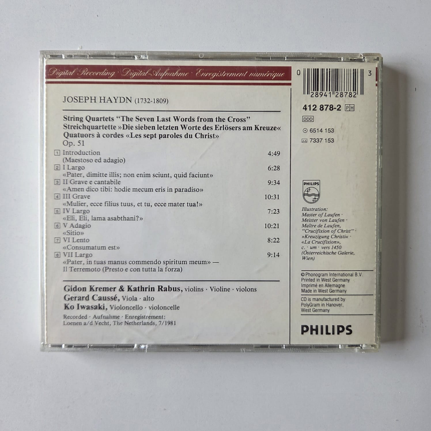 CD Haydn - String Quartets Op. 51 - Gidon Kremer - Importado - Imagem 2