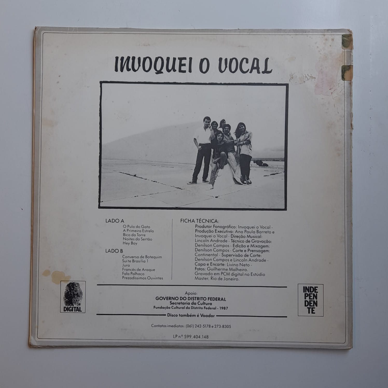 LP Invoquei o Vocal – Invoquei o vocal (1987) - Imagem 2