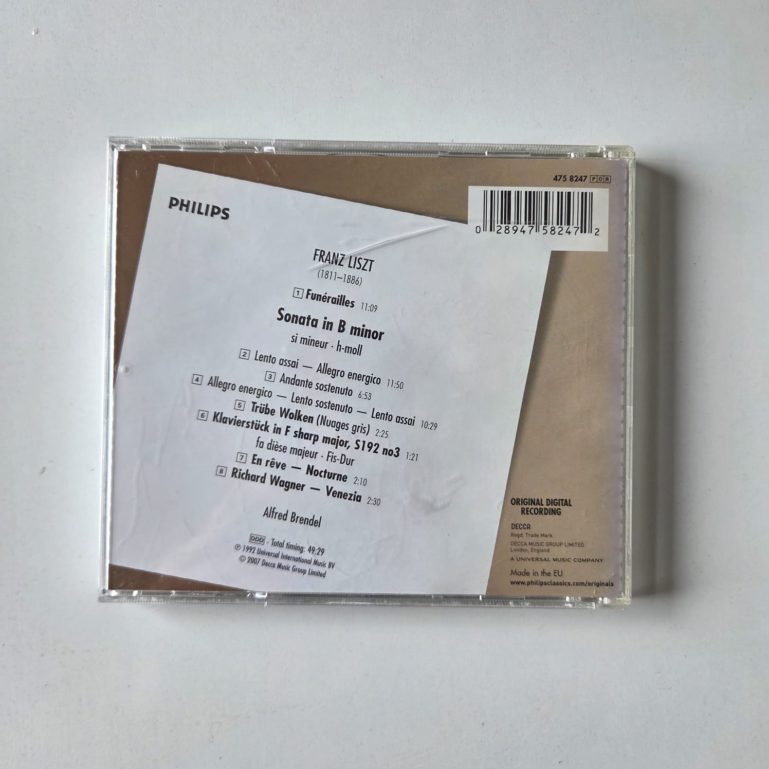 CD Liszt: Sonata In B Minor - Funérailles, etc. - Alfred Brendel- Importado - Imagem 2