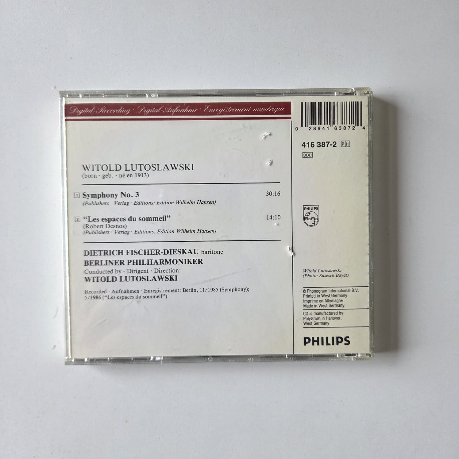 CD Lutoslawski - Simphony No. 3 - Importado - Imagem 2