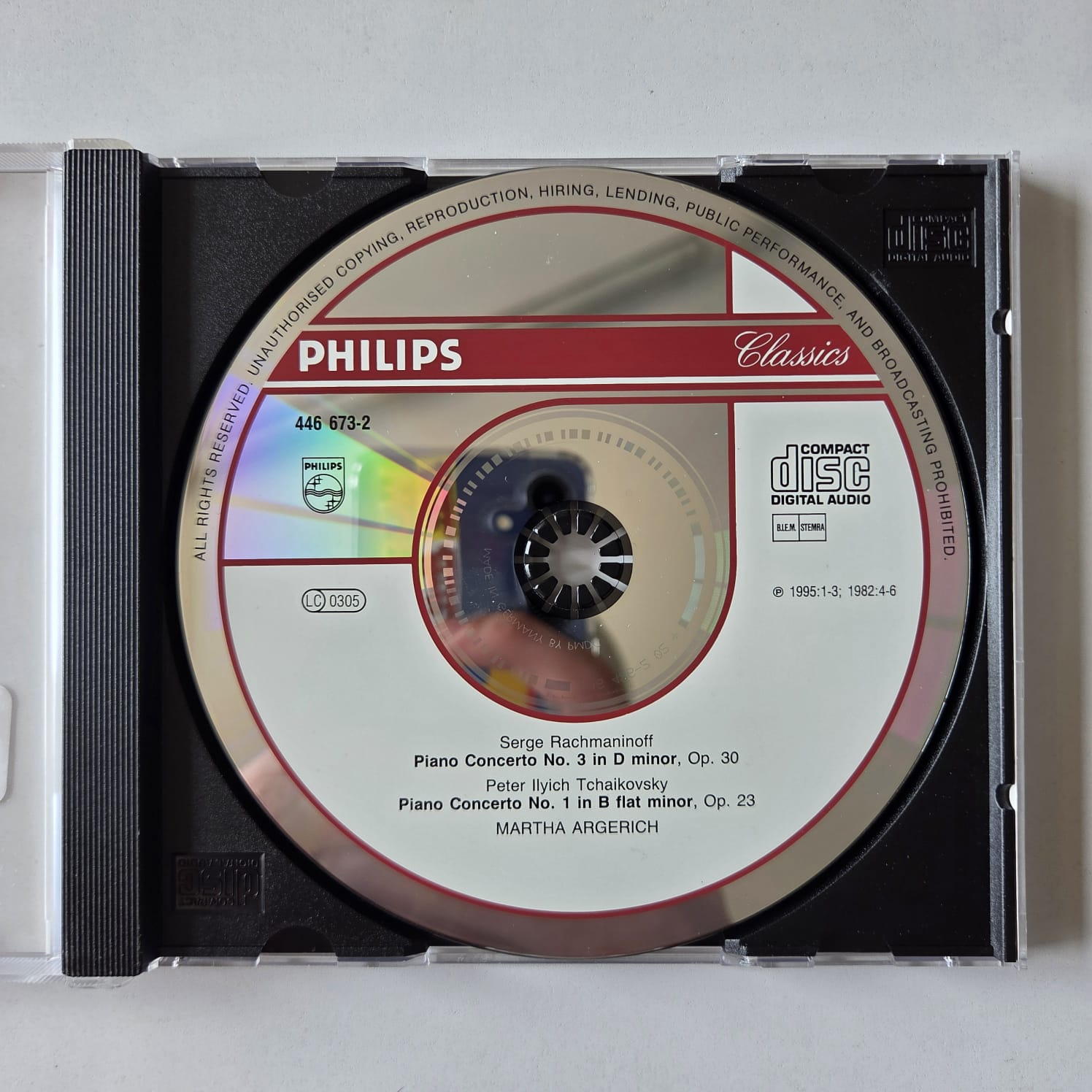 CD Rachmaninoff - Concerto No. 3 - Tchaikovsky - Concerto No. 1 - Argerich - Chailly - Kondrashin - Imagem 3