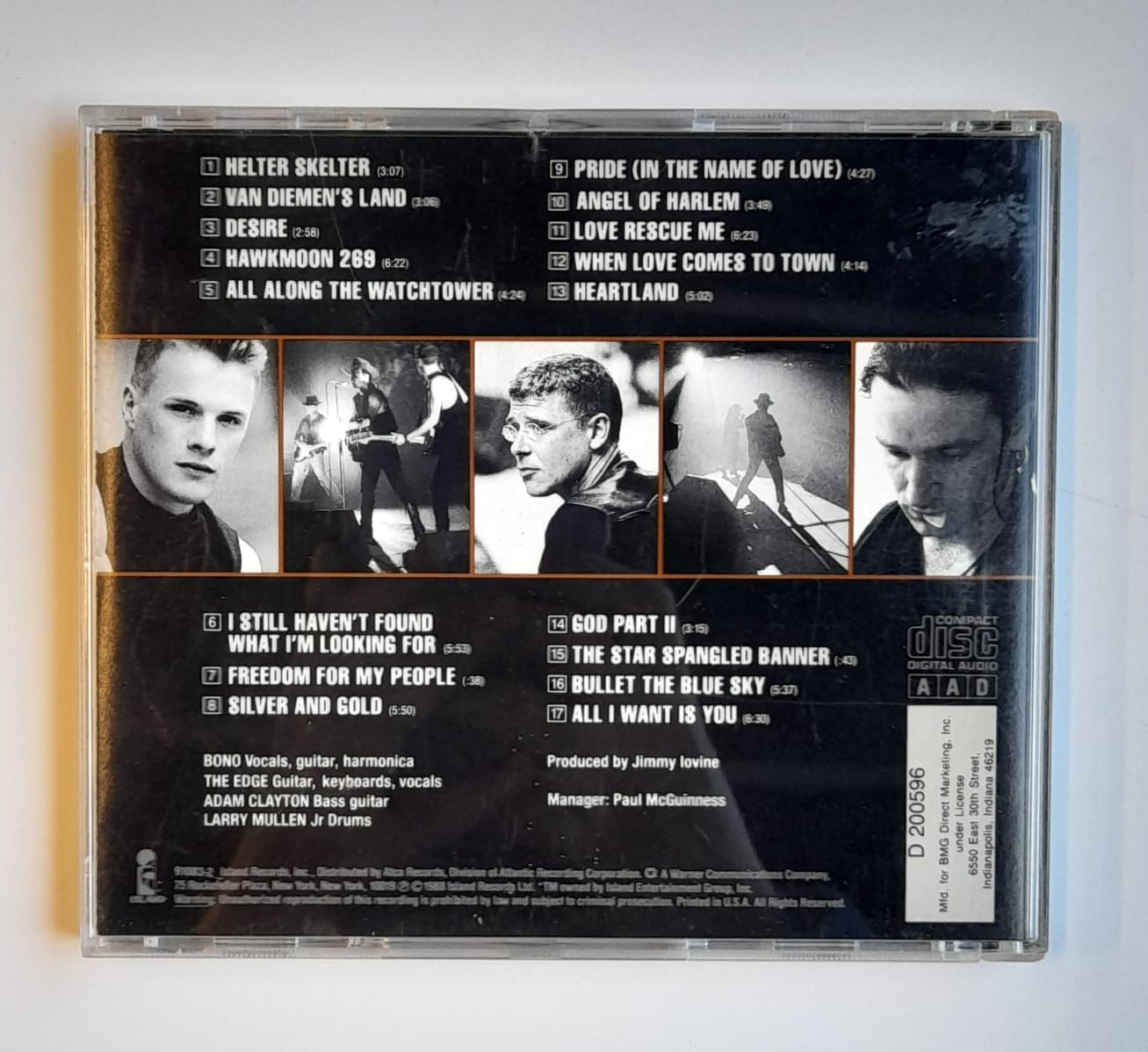CD U2 – Rattle And Hum - Importado - Imagem 2