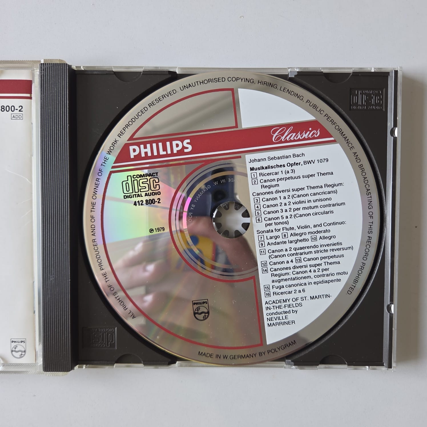 CD Bach - Musikalisches Opfer - Neville Marriner - Importado - Imagem 3