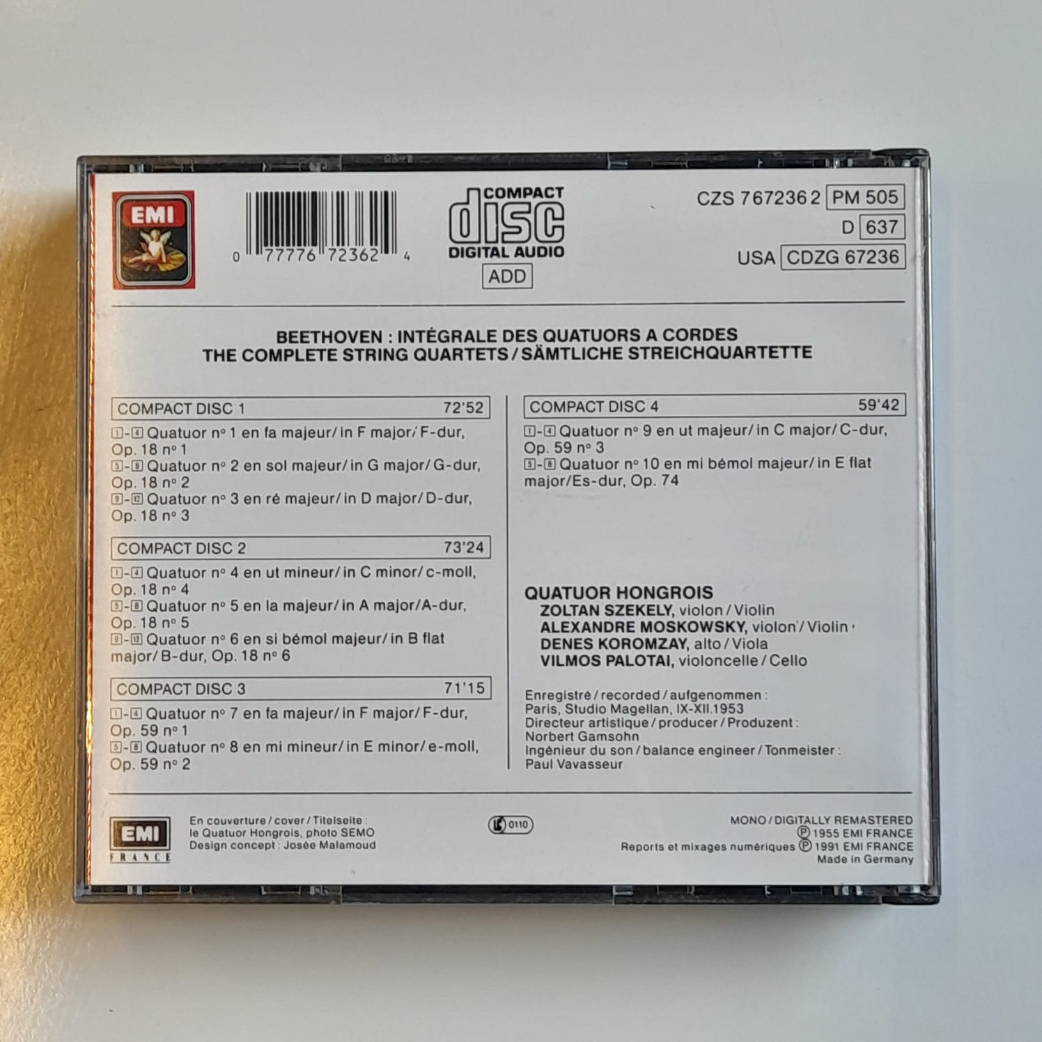 Box (7 CDs) Beethoven - Les Quartuors Á Cordes - Reg: Quatuor Hongrois - Importado - Imagem 4