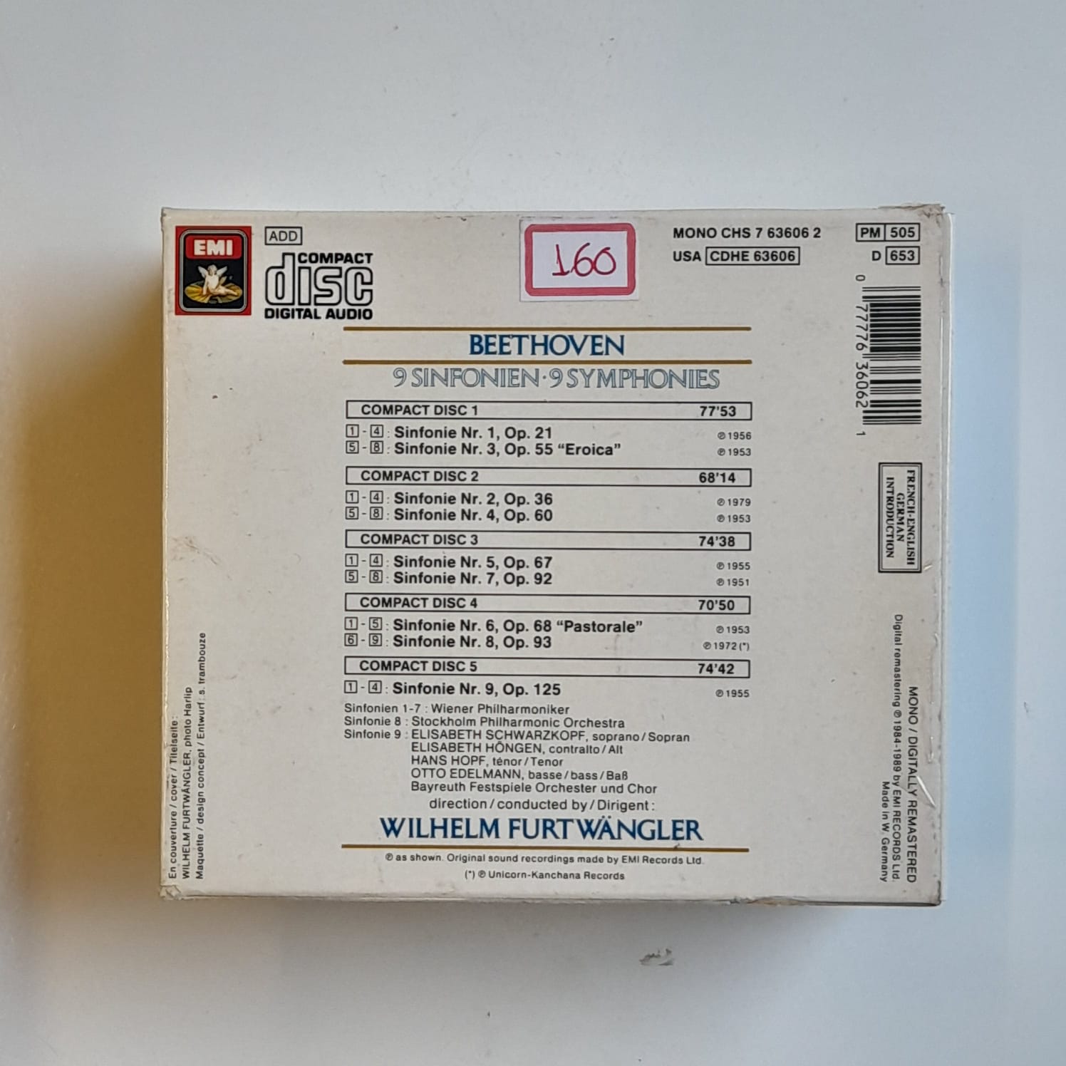Box (5 CDs) Beethoven - 9 Symphonies - Importado - Imagem 2