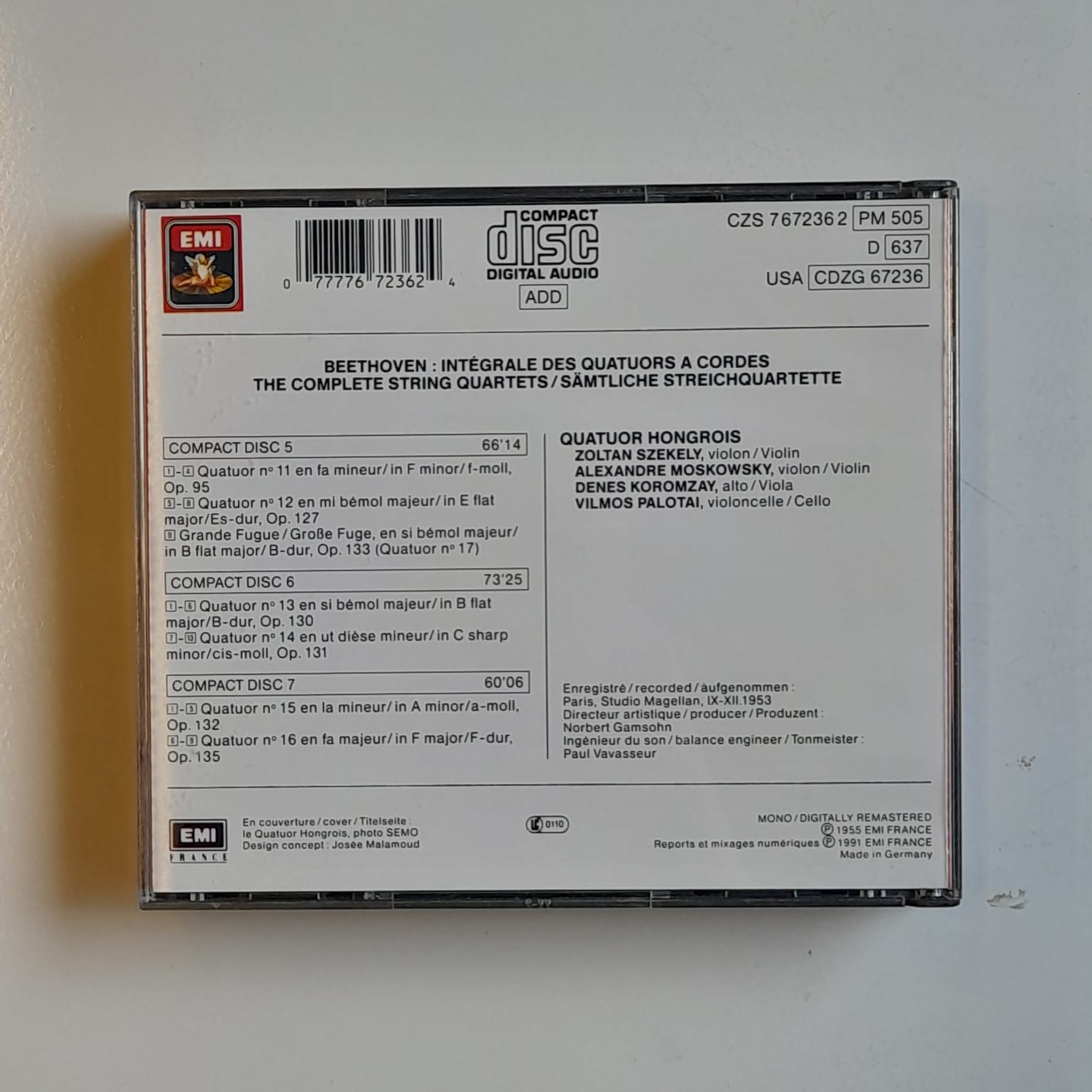 Box (7 CDs) Beethoven - Les Quartuors Á Cordes - Reg: Quatuor Hongrois - Importado - Imagem 10