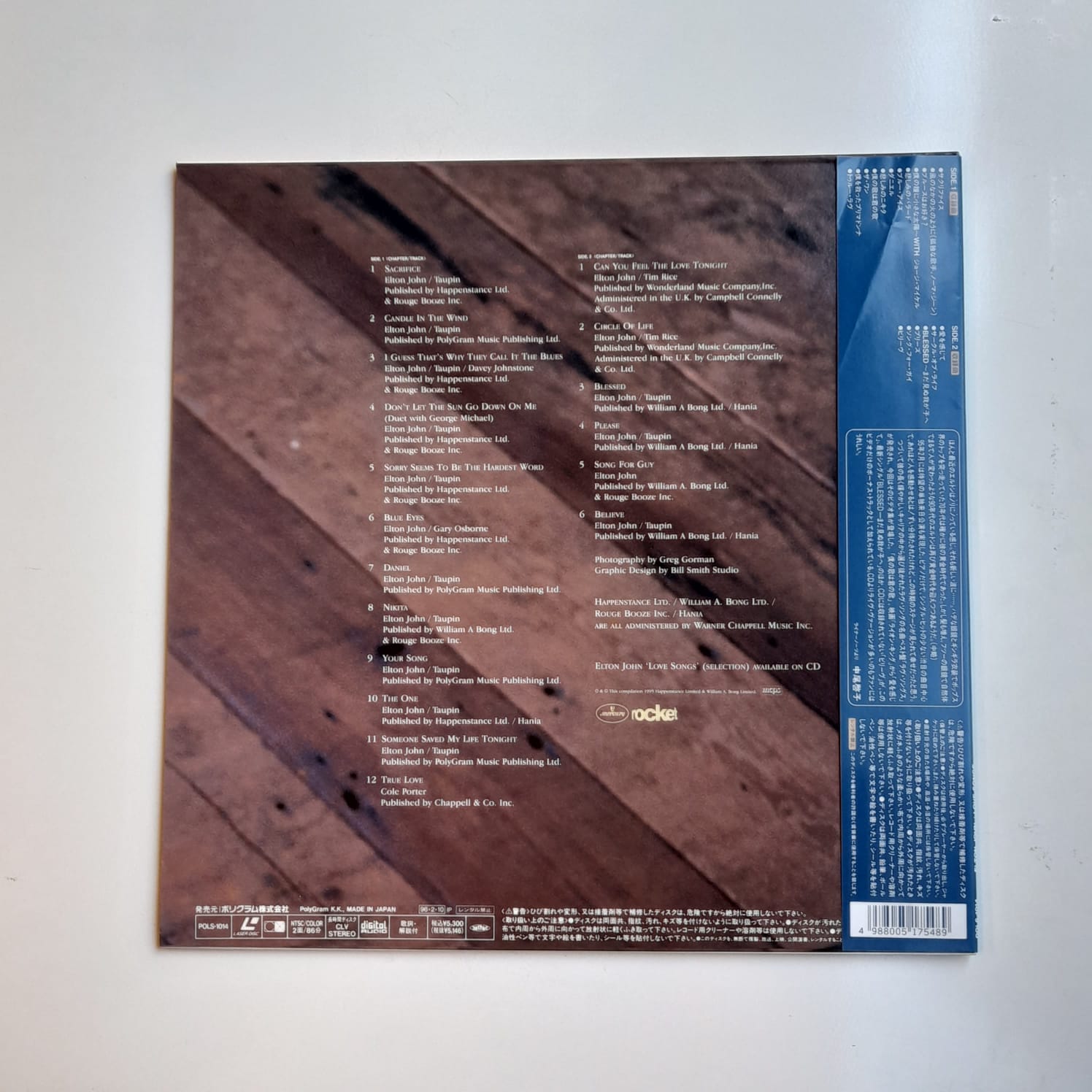 Laserdisc Elton John - Love Songs - Edição Japonesa - Imagem 2