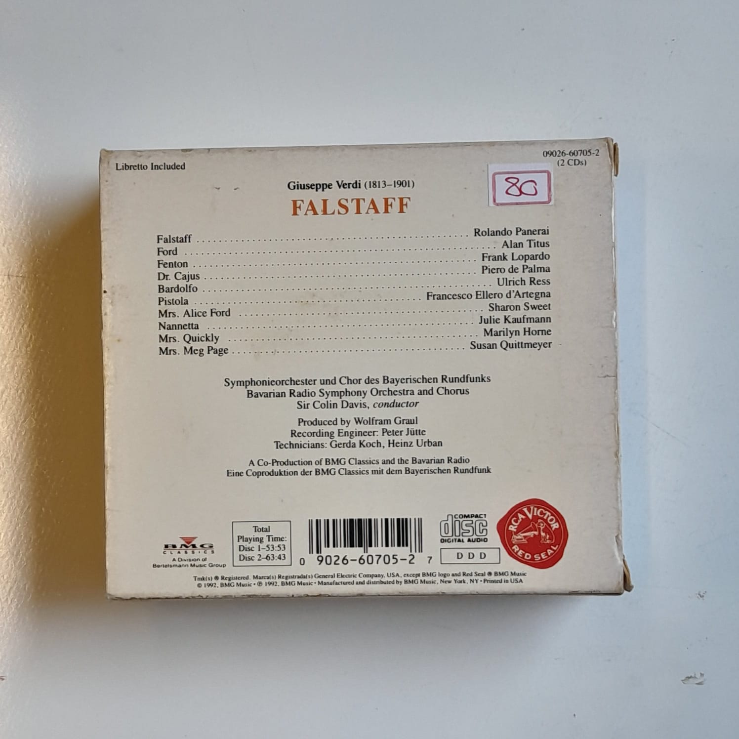 Box (2 CDs) Verdi - Falstaff - Reg: Colin Davis - Importado - Imagem 2