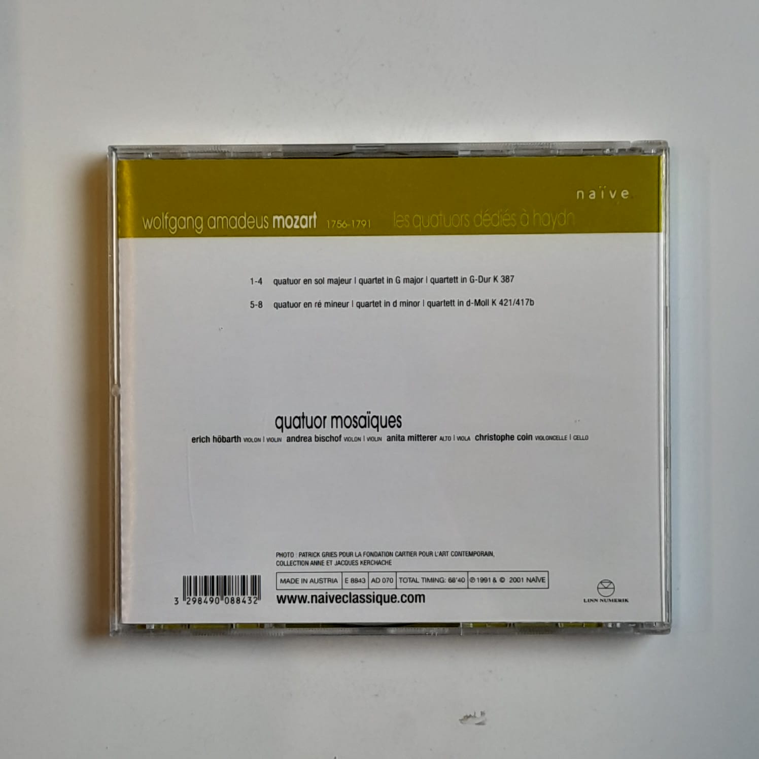 Box (5 CDs) Mozart - Quartuor Mosaiiques Dédiés á Haydn / Prussiens & Hoffmeister - Importado - Imagem 4