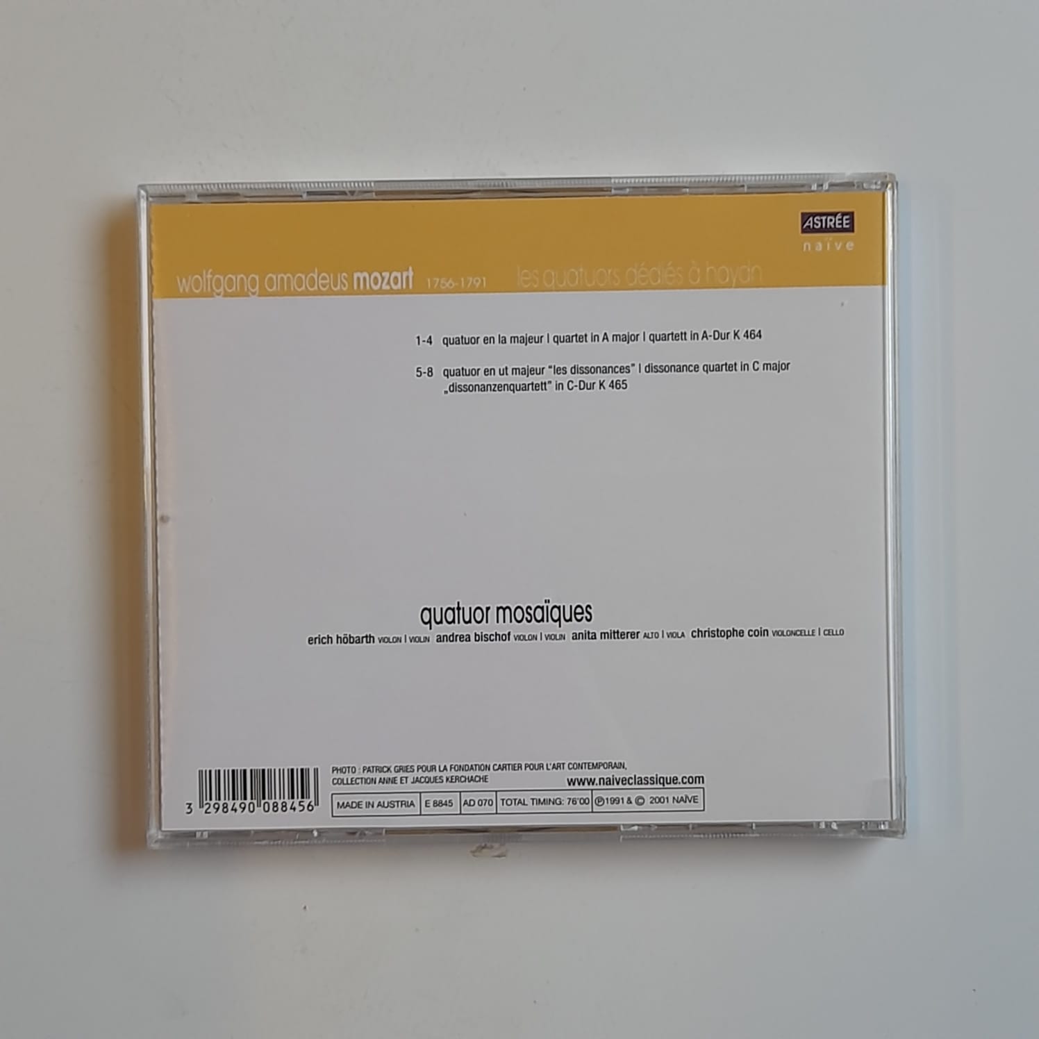Box (5 CDs) Mozart - Quartuor Mosaiiques Dédiés á Haydn / Prussiens & Hoffmeister - Importado - Imagem 13