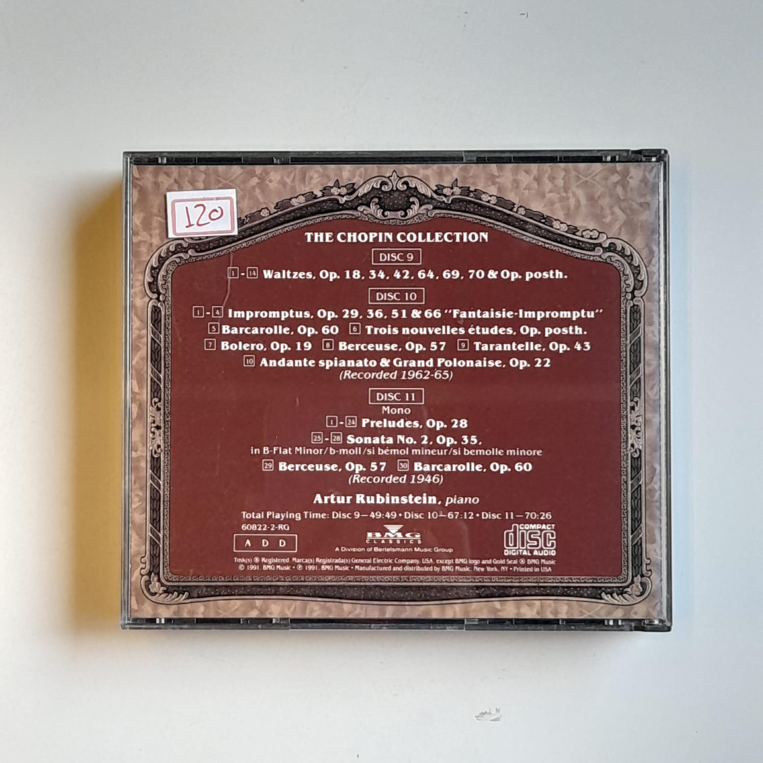 Box (3 CDs) Arthur Rubinstein - The Chopin Collection (Disc 9, 10 & 11) - Importado - Imagem 2
