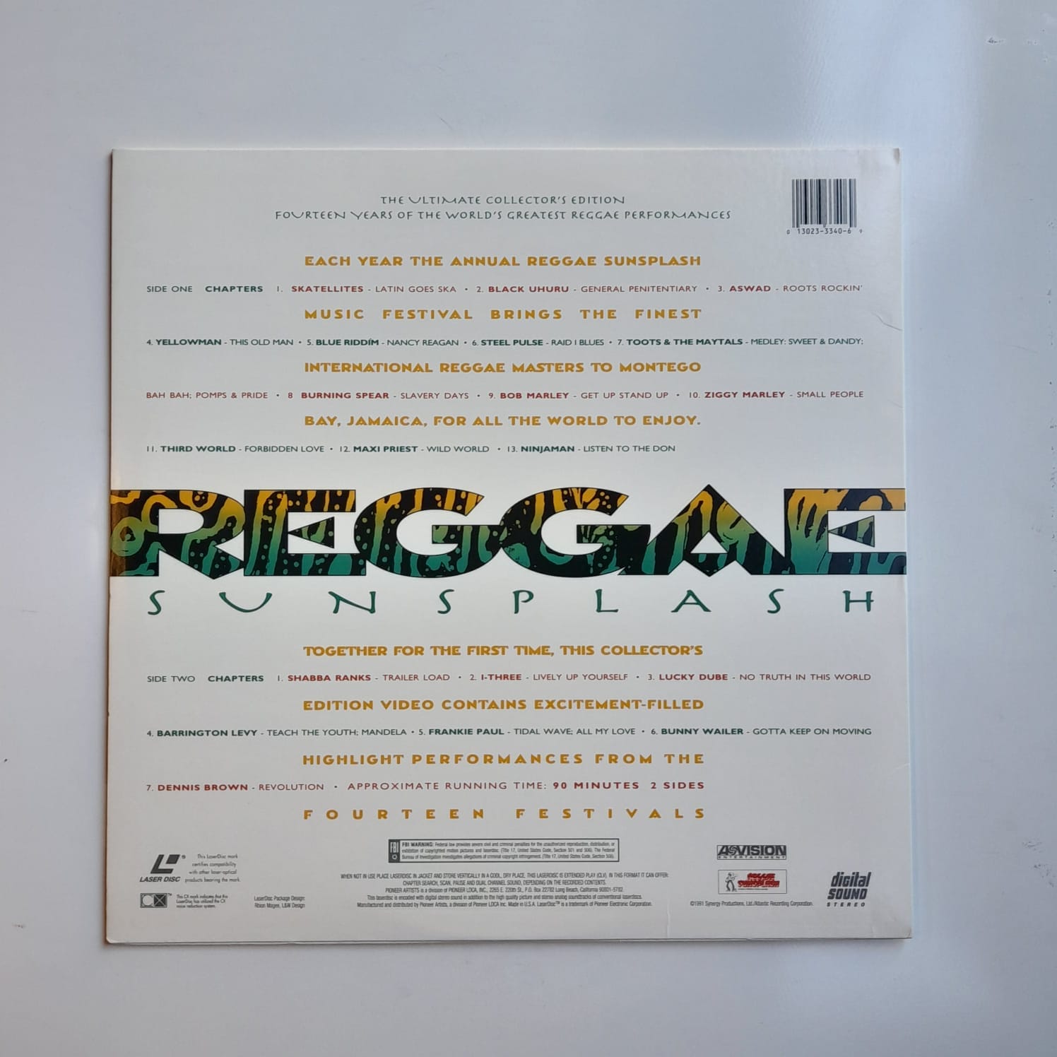 Laseredisc All-Time Best Of Reggae Sunsplash Music Festival (Collector's Edition) - Importado - Imagem 2