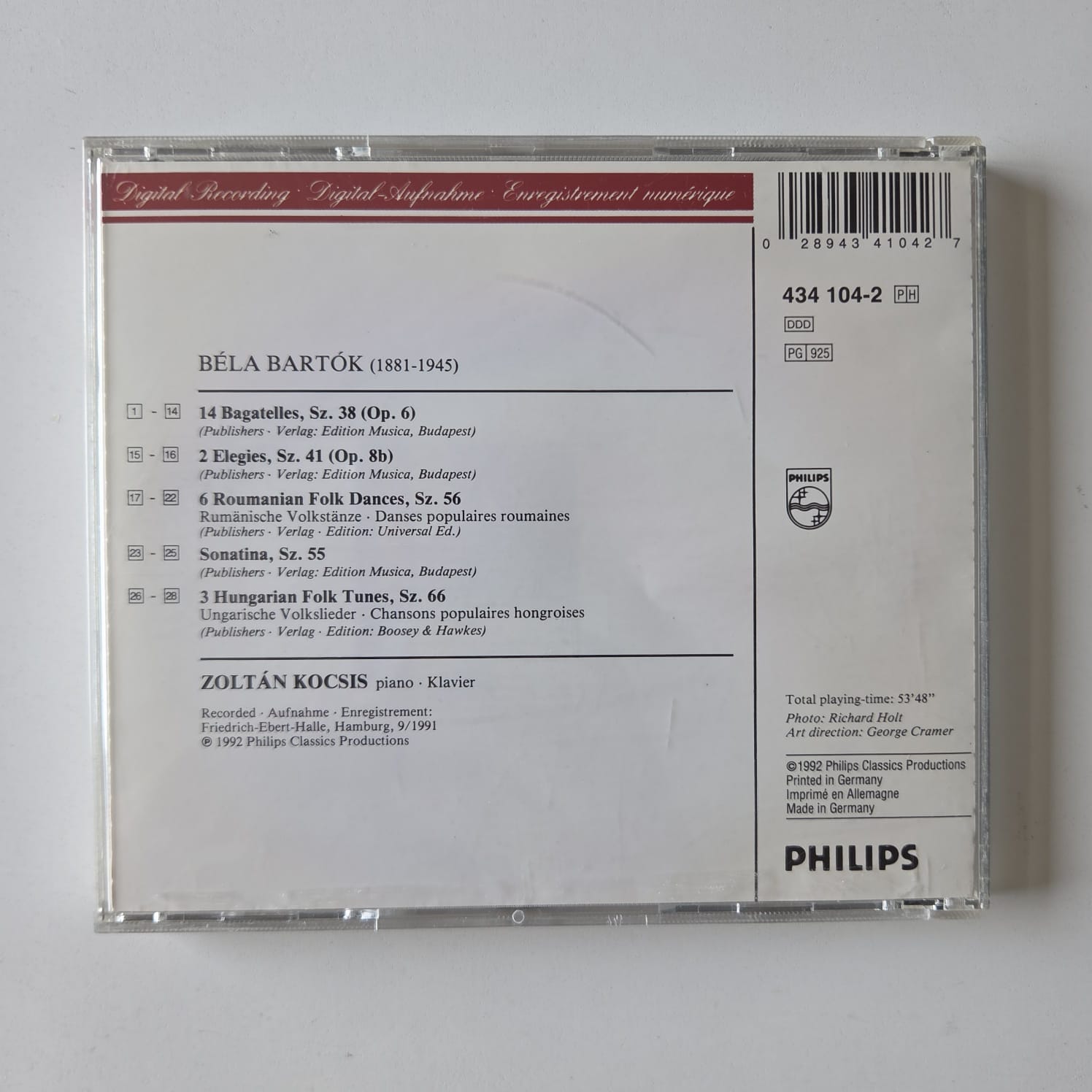 CD Bartók - Works For Piano Solo I - Zoltán Koscis - Importado - Imagem 2