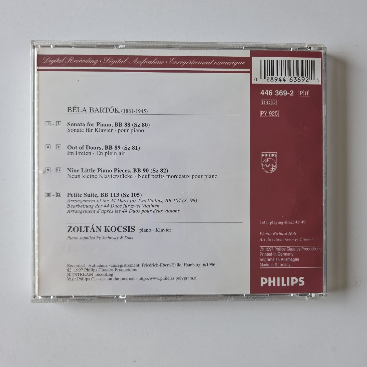 CD Bartók - Works For Piano Solo IV - Zoltán Koscis - Importado - Imagem 2