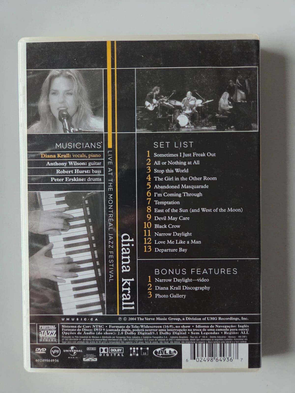 DVD Diana Krall - Live At The Montréal Jazz Festival - Imagem 2