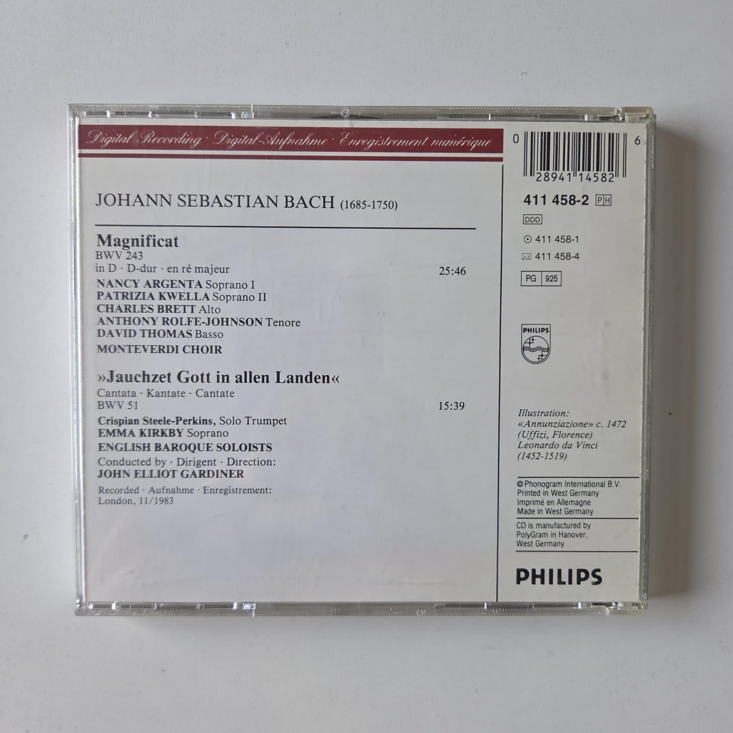 CD J.S. Bach - Magnificat - Jauchzet Gott - English Baroque Soloists - Gardiner - Importado - Imagem 2