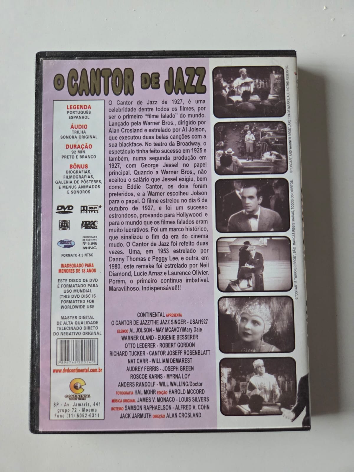 DVD The Al Jolson Collection - O Cantor De Jazz - Imagem 2