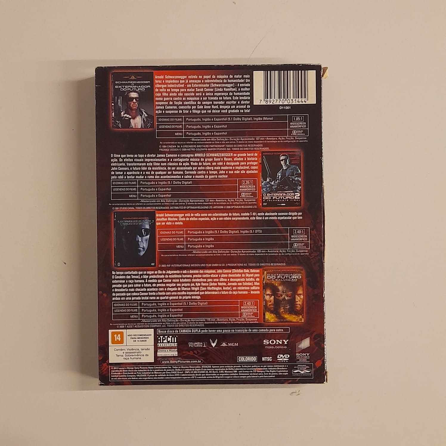Box DVDs O Exterminador do Futuro - Quadrilogia (4 DVDs) - Imagem 2