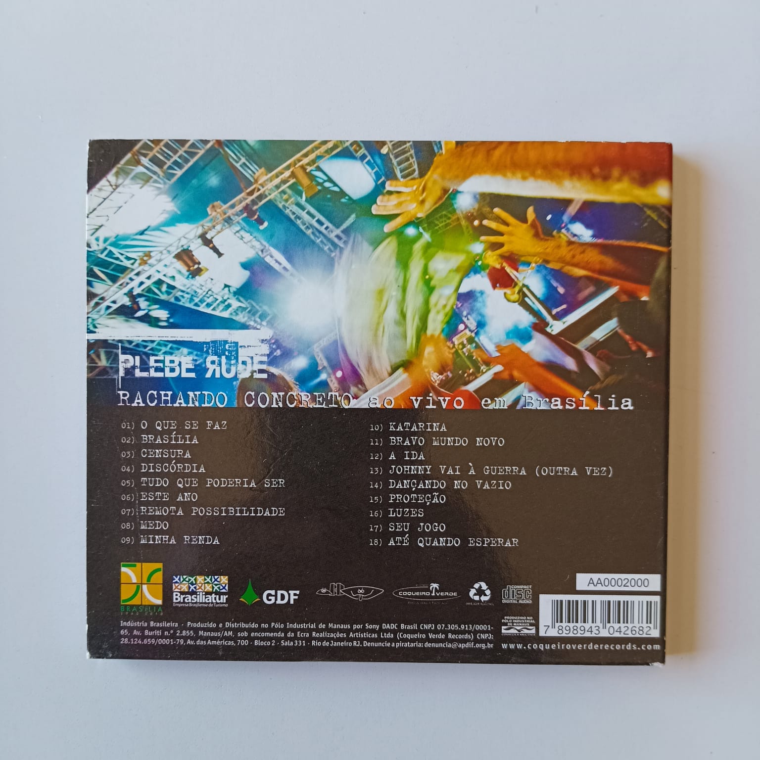 CD Plebe Rude - Rachando Concreto Ao Vivo em Brasília - Imagem 2