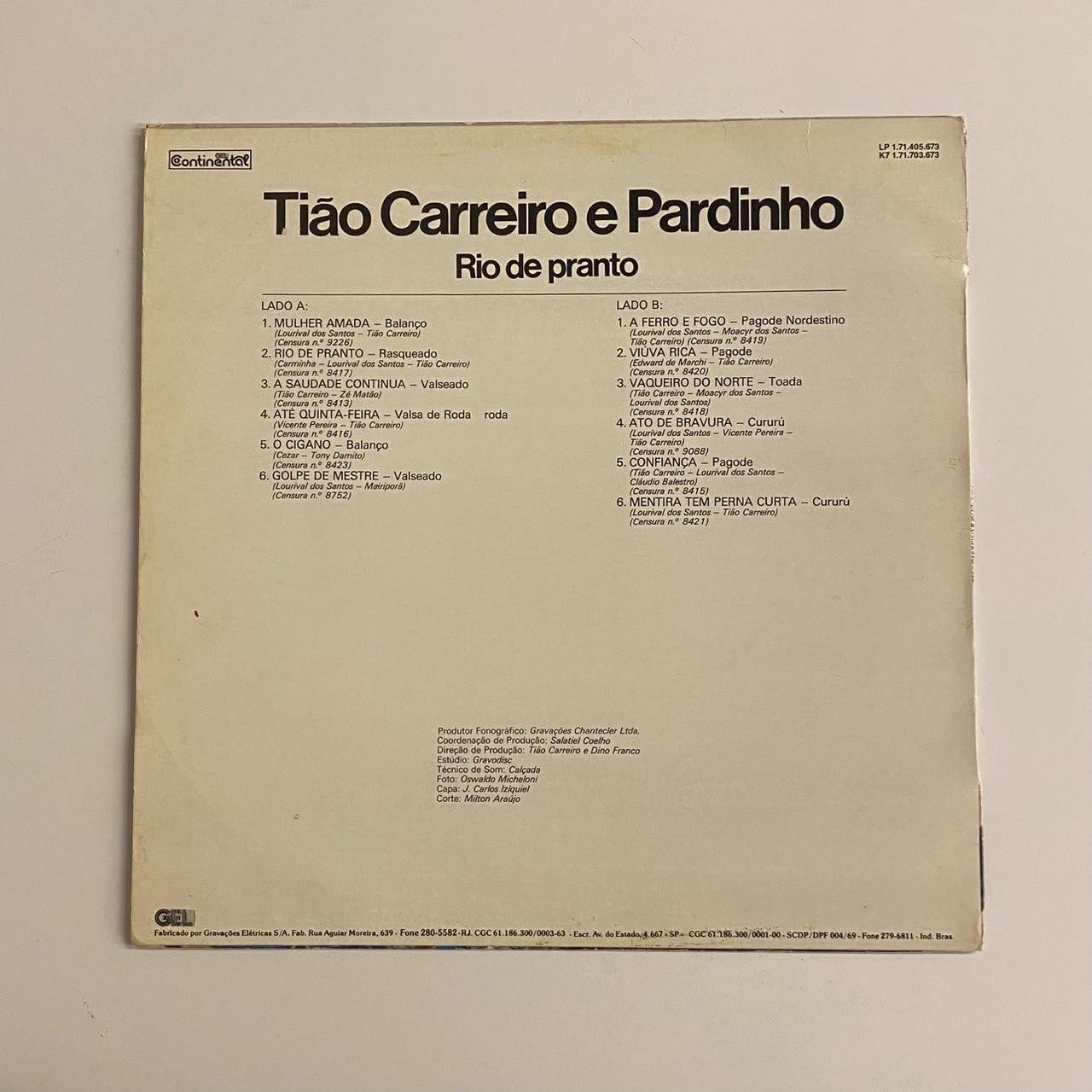 LP Tião Carreiro E Pardinho – Rio De Pranto - Imagem 2