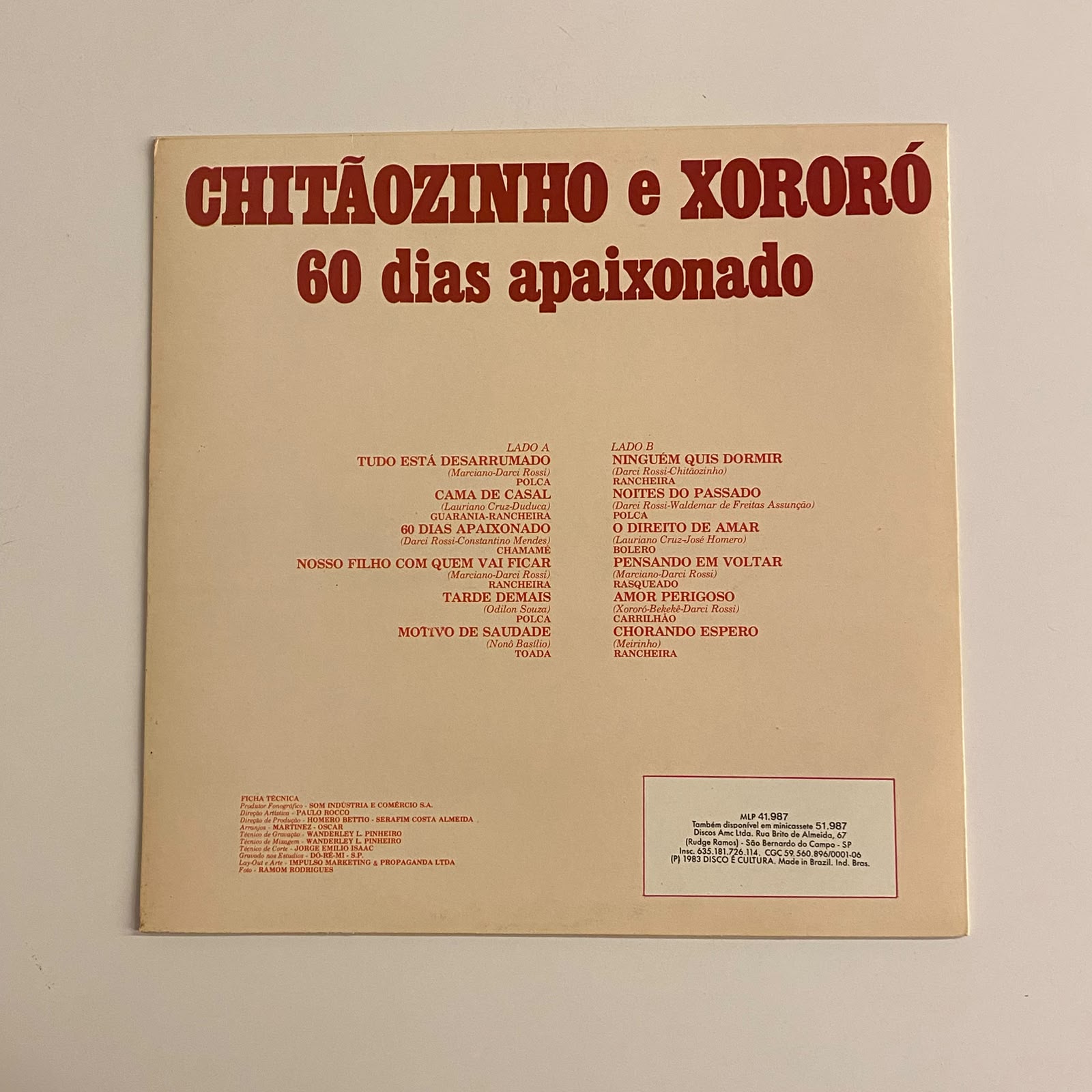 LP Chitãozinho & Xororó – 60 Dias Apaixonado - Imagem 2
