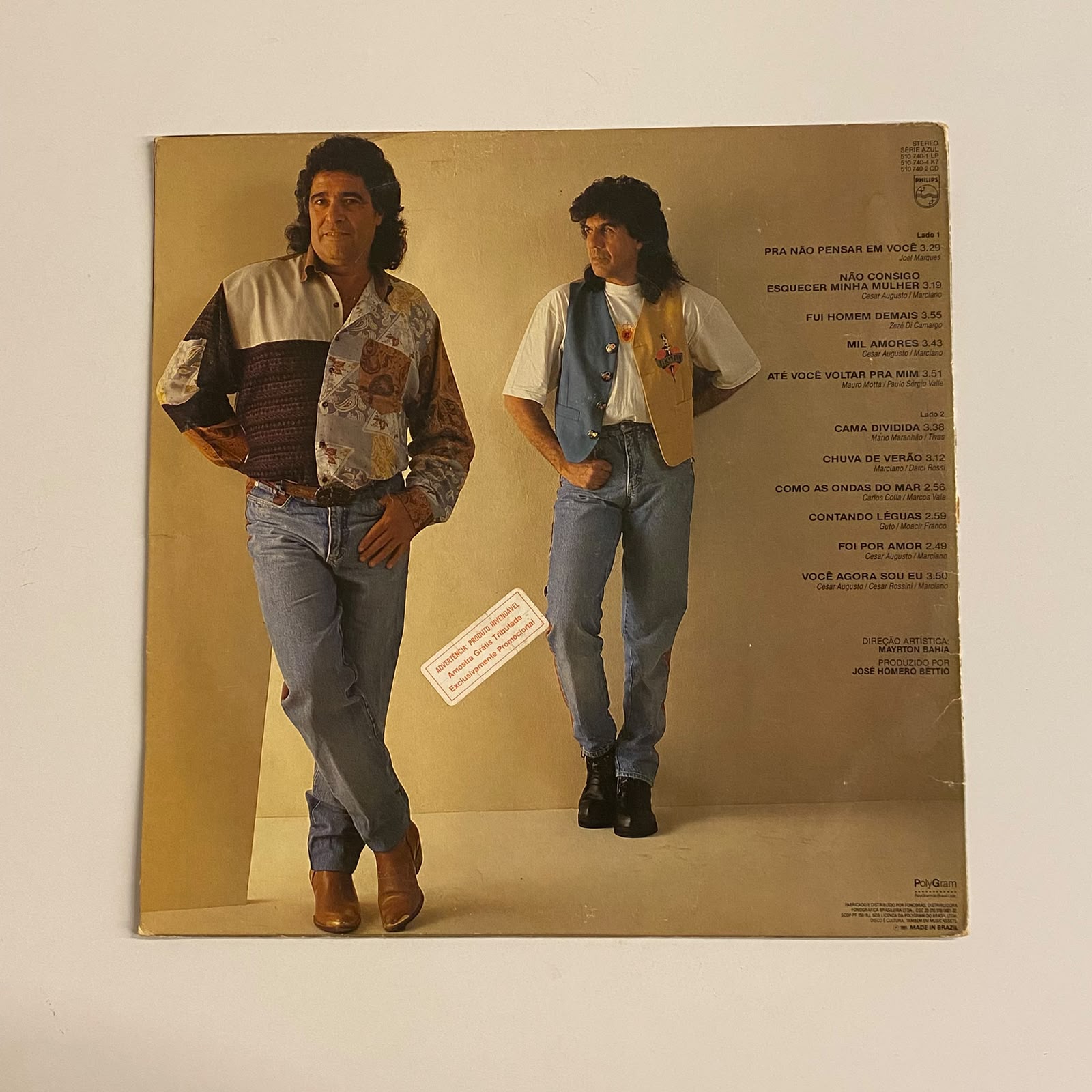 LP João Mineiro & Marciano – Pra Não Pensar Em Você - Imagem 2