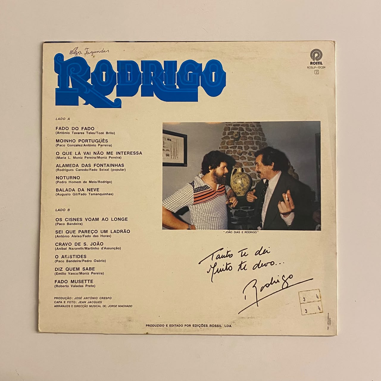LP Rodrigo – Tanto Te Dei Muito Te Devo... - Imagem 2