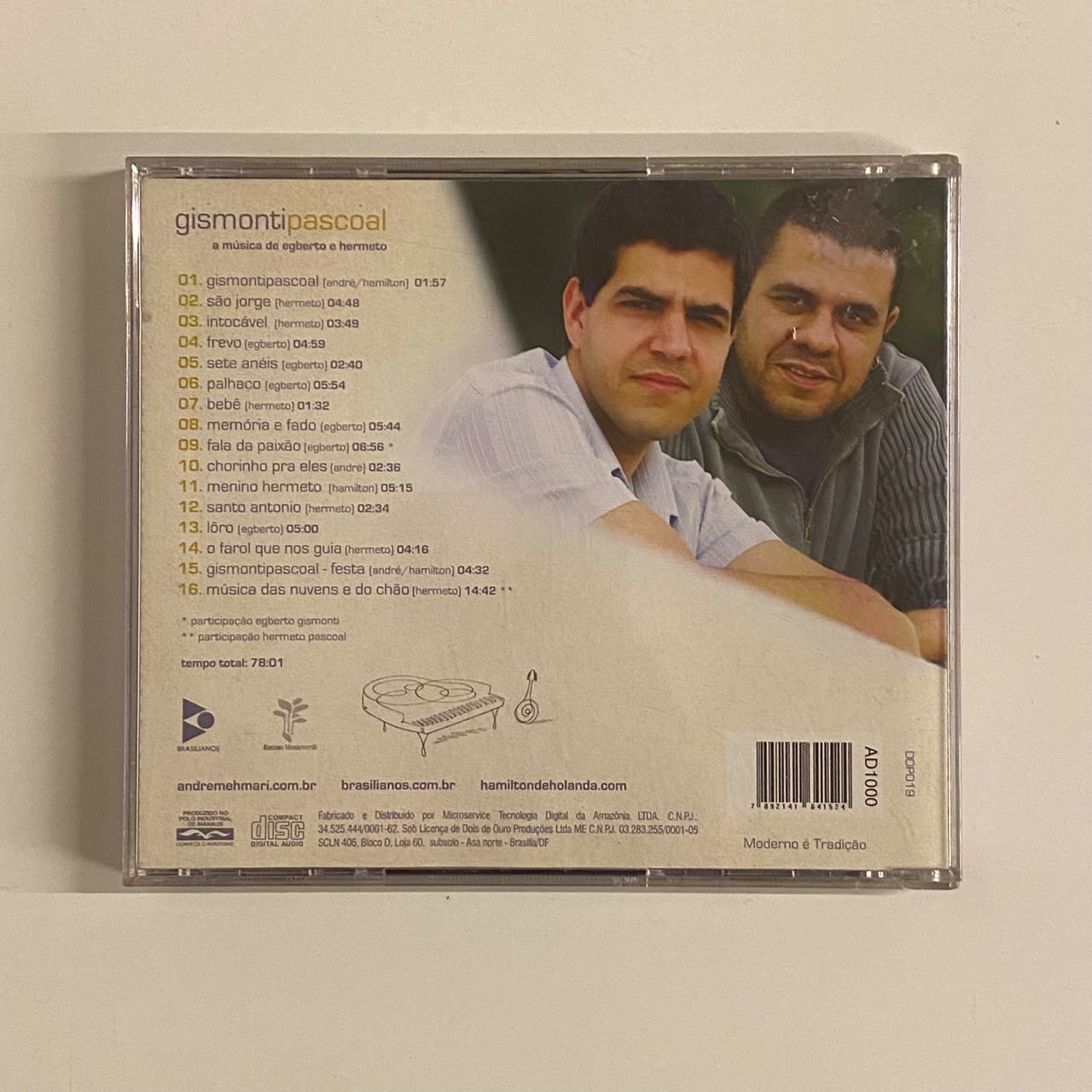 CD Hamilton De Holanda & André Mehmari – Gismonti Pascoal: A Música De Egberto E Hermeto - Imagem 2