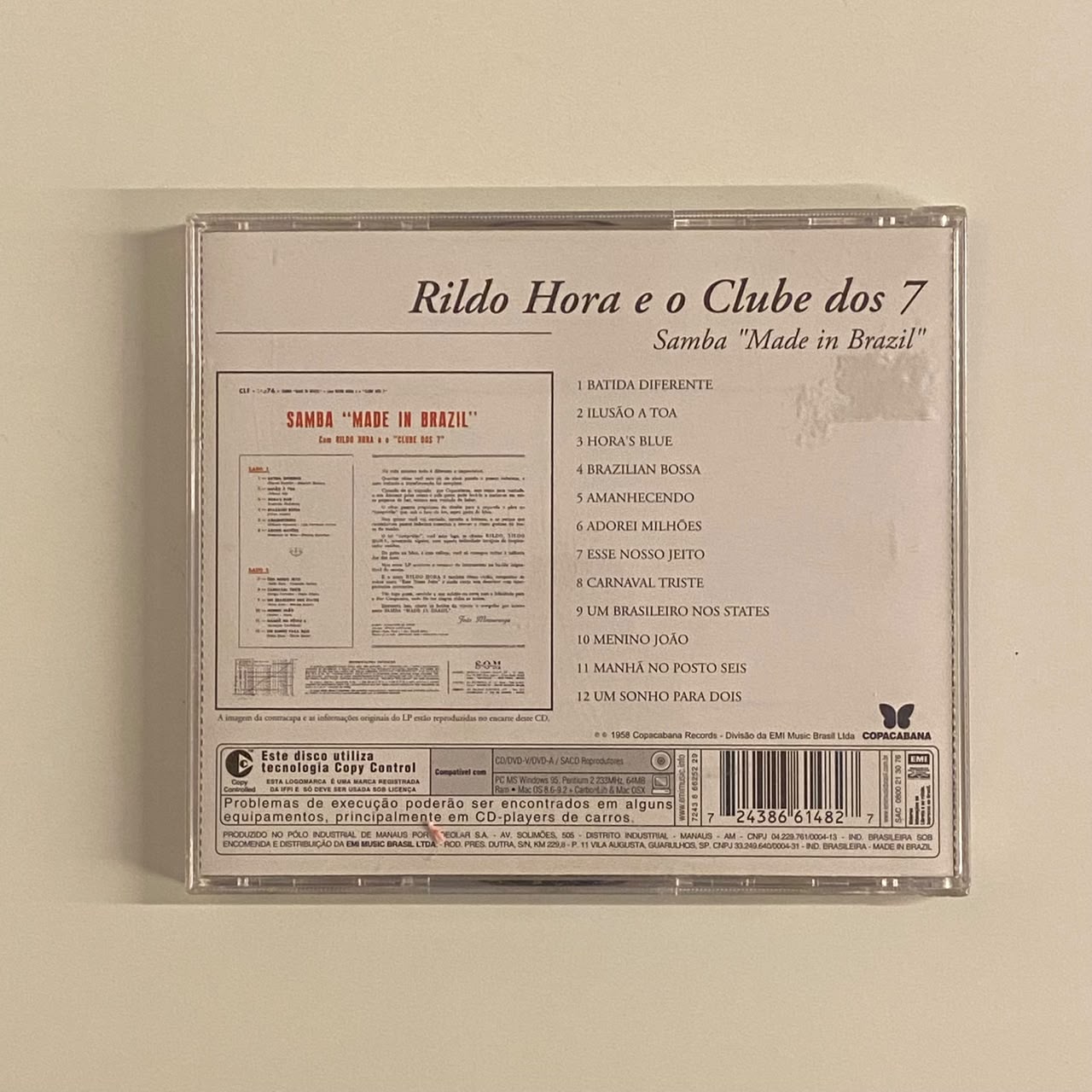 CD Rildo Hora E O Clube Dos 7 – Samba "Made In Brazil" - Imagem 2