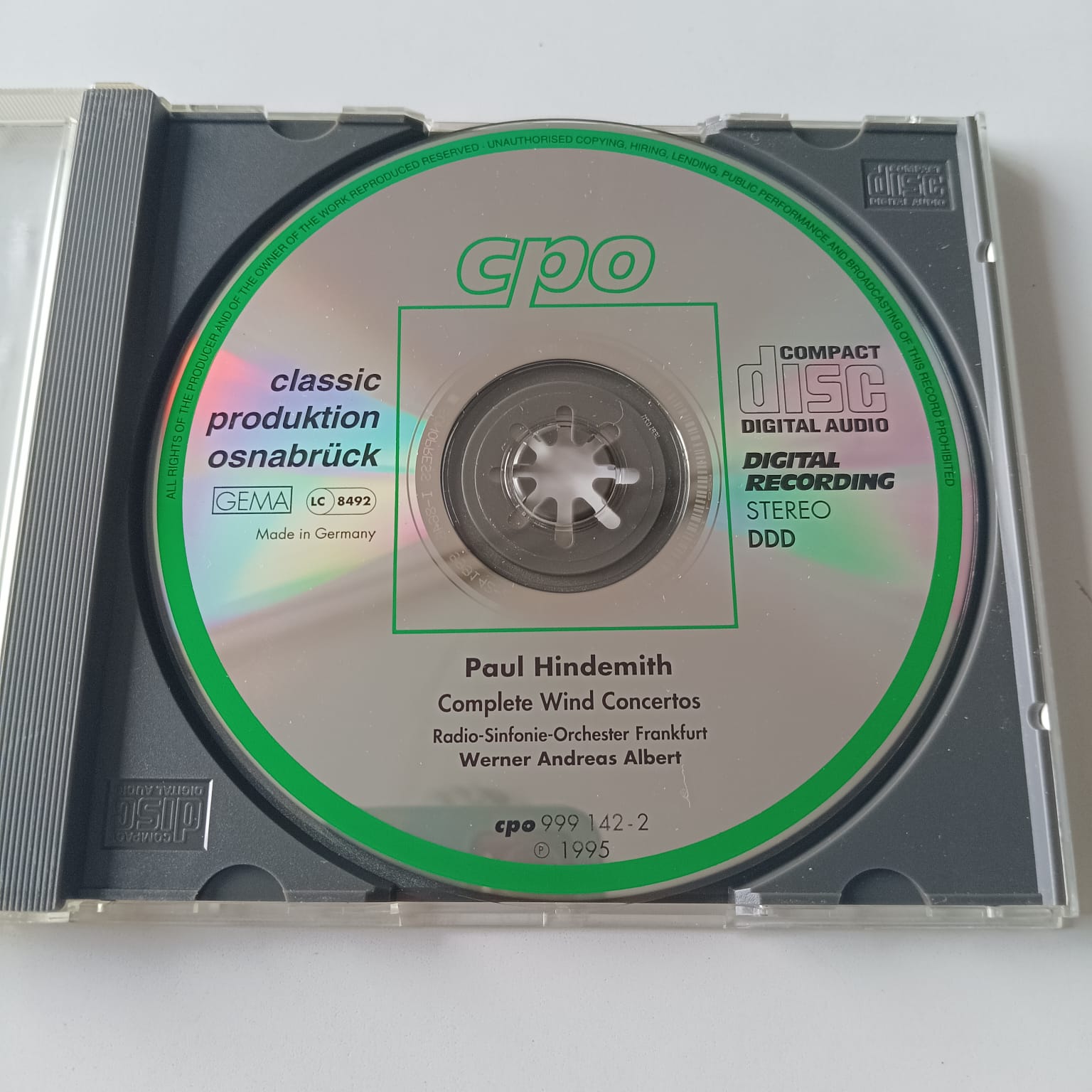 CD Hindemith - Complete Wind Concertos - Werner Andreas Albert - Importado - Imagem 3