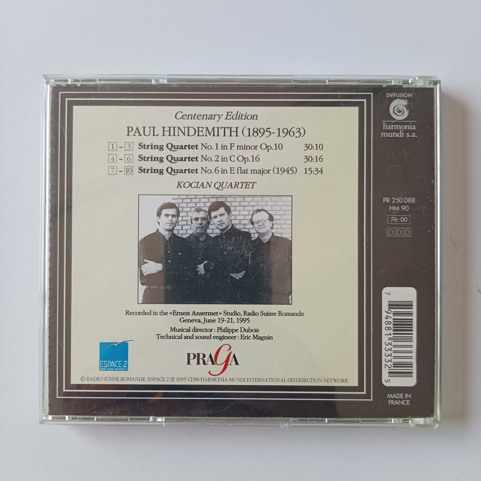 CD Hindemith - String Quartets No. 1, No. 2, No. 6 - Kocian Quartet - Importado - Imagem 2