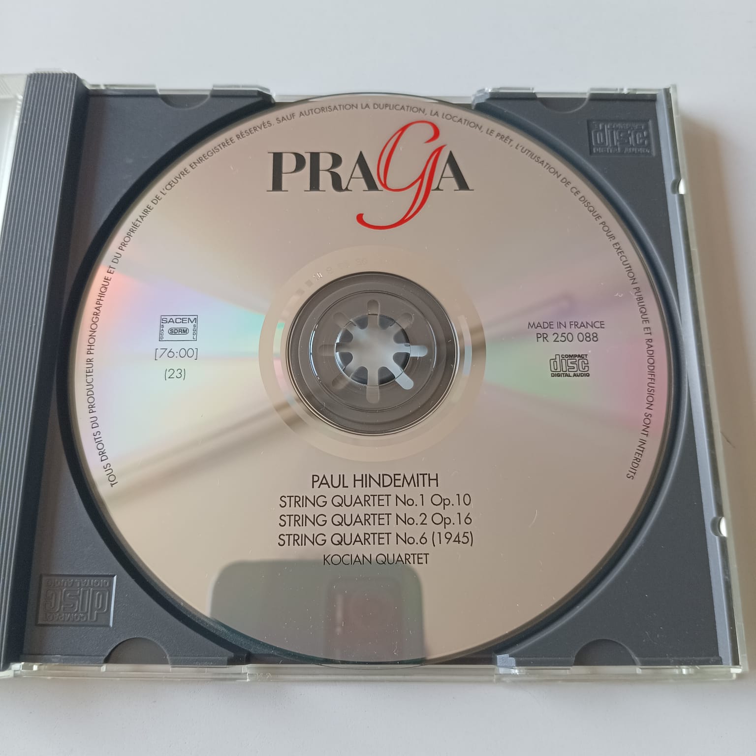 CD Hindemith - String Quartets No. 1, No. 2, No. 6 - Kocian Quartet - Importado - Imagem 3