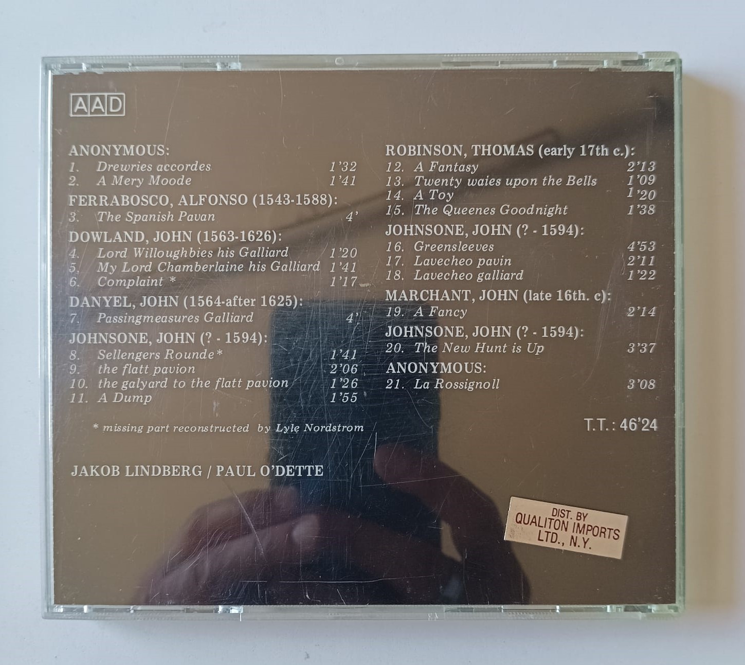 CD Jakob Lindberg / Paul O'Dette - English Lute Duets - Importado - Imagem 2