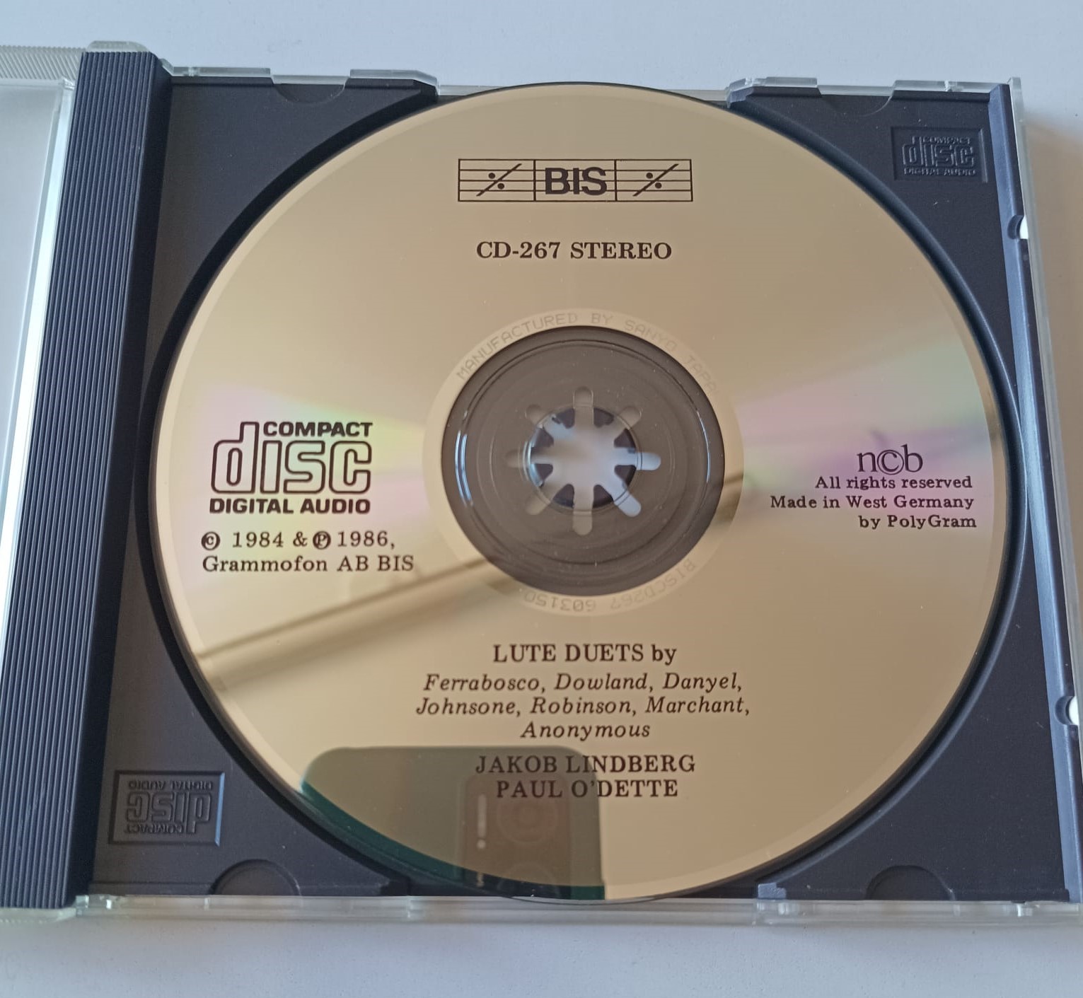 CD Jakob Lindberg / Paul O'Dette - English Lute Duets - Importado - Imagem 3