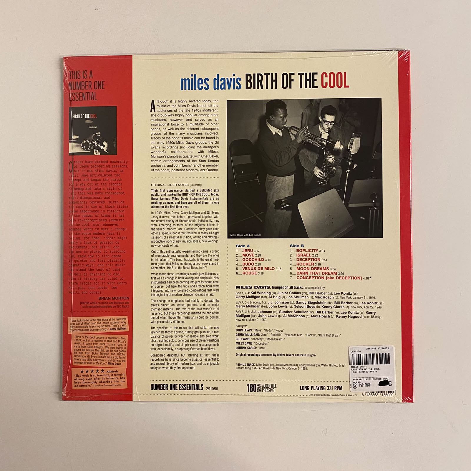 LP Miles Davis – Birth Of The Cool - Lacrado - Imagem 2