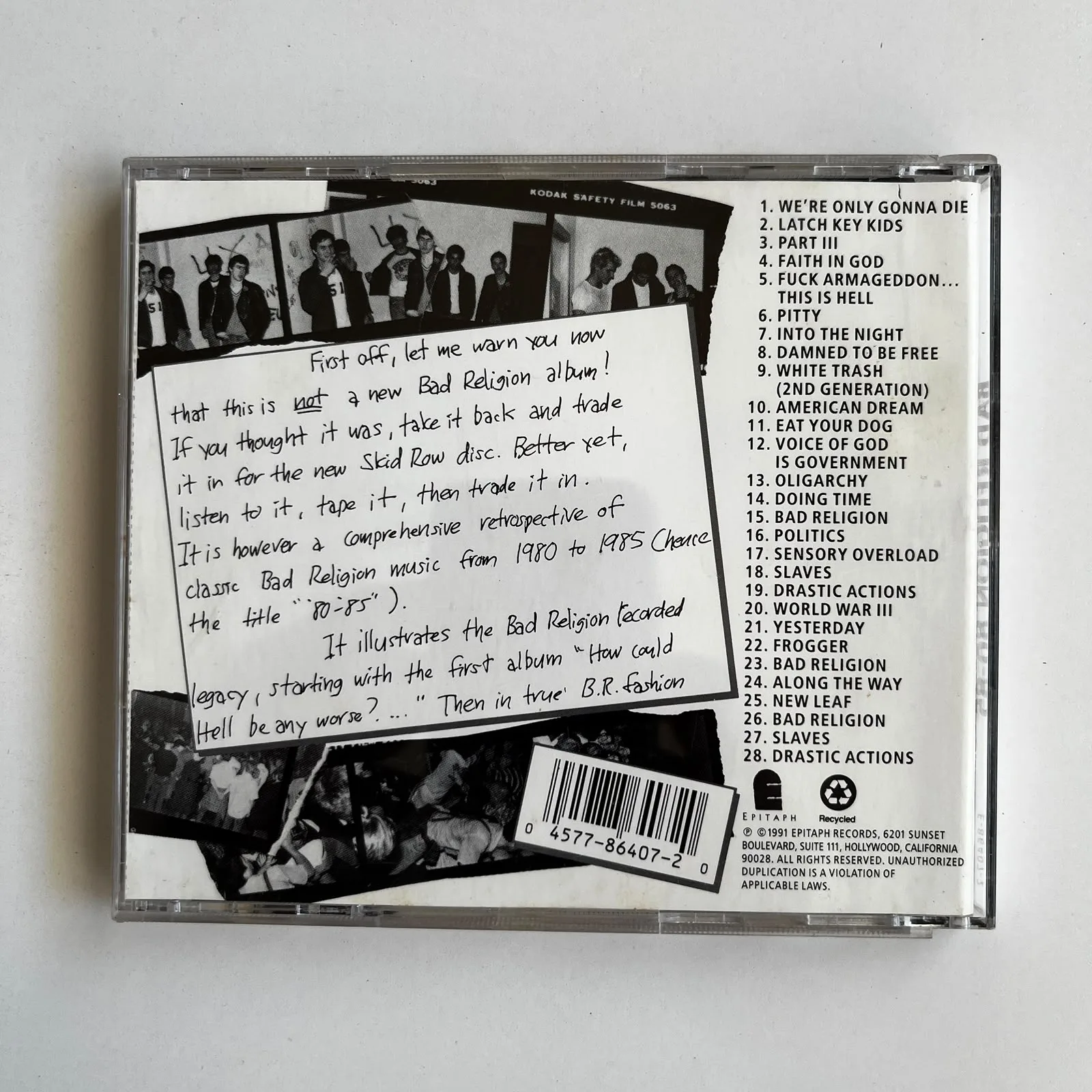 CD Bad Religion – 80-85 - Importado - Imagem 2