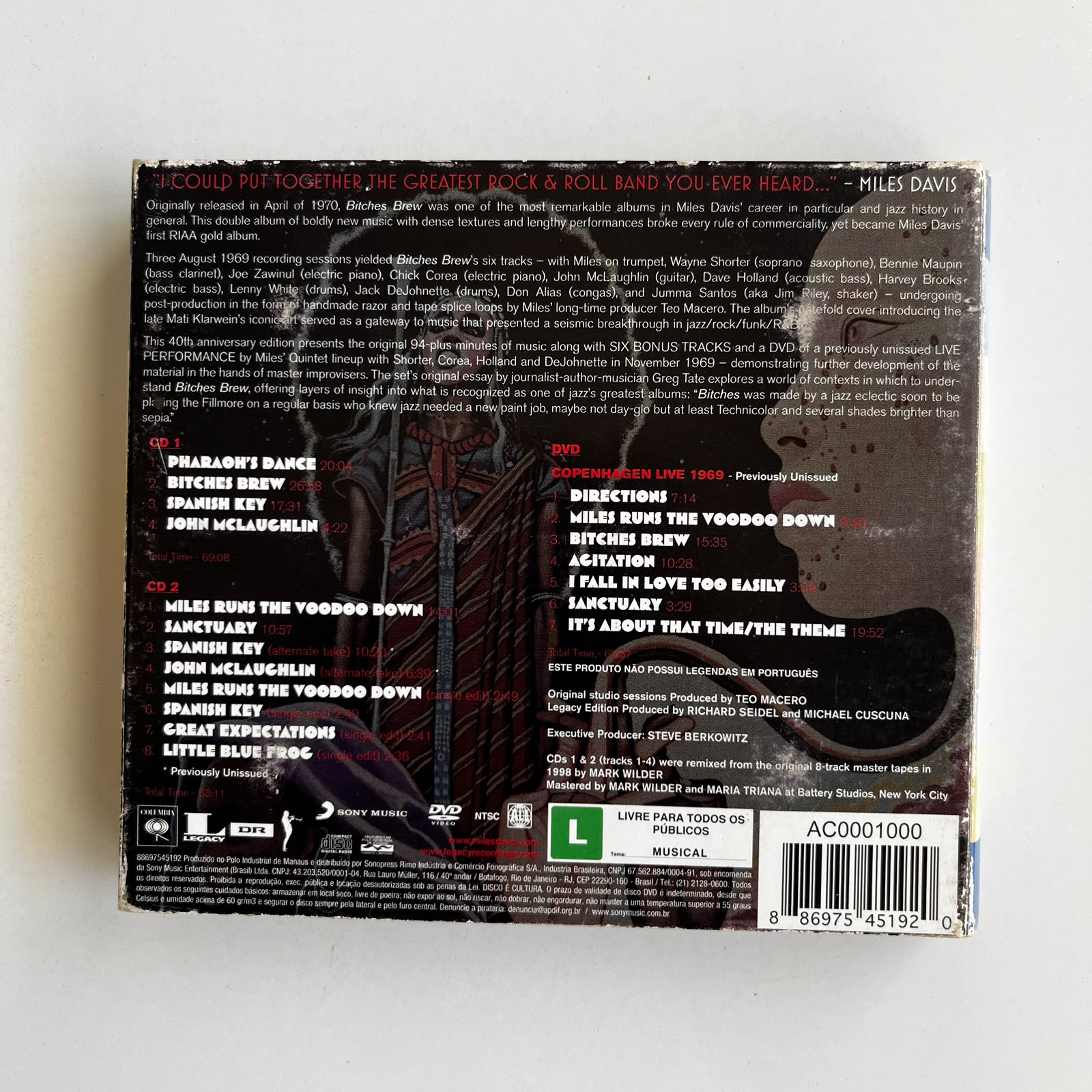 CD Duplo + DVD Miles Davis - Bitches Brew - Imagem 2