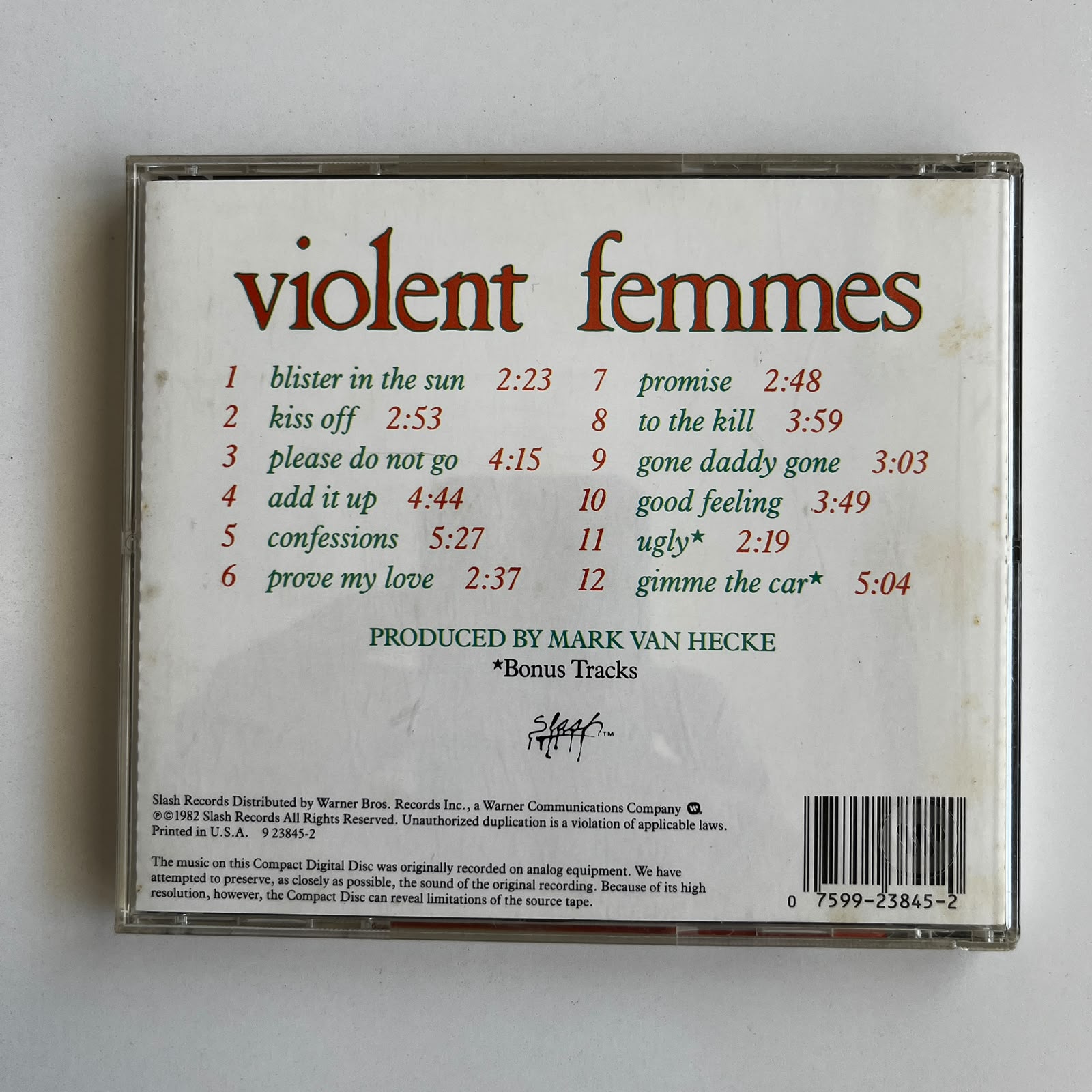 CD Violent Femmes – Violent Femmes (1983) - Importado - Imagem 2