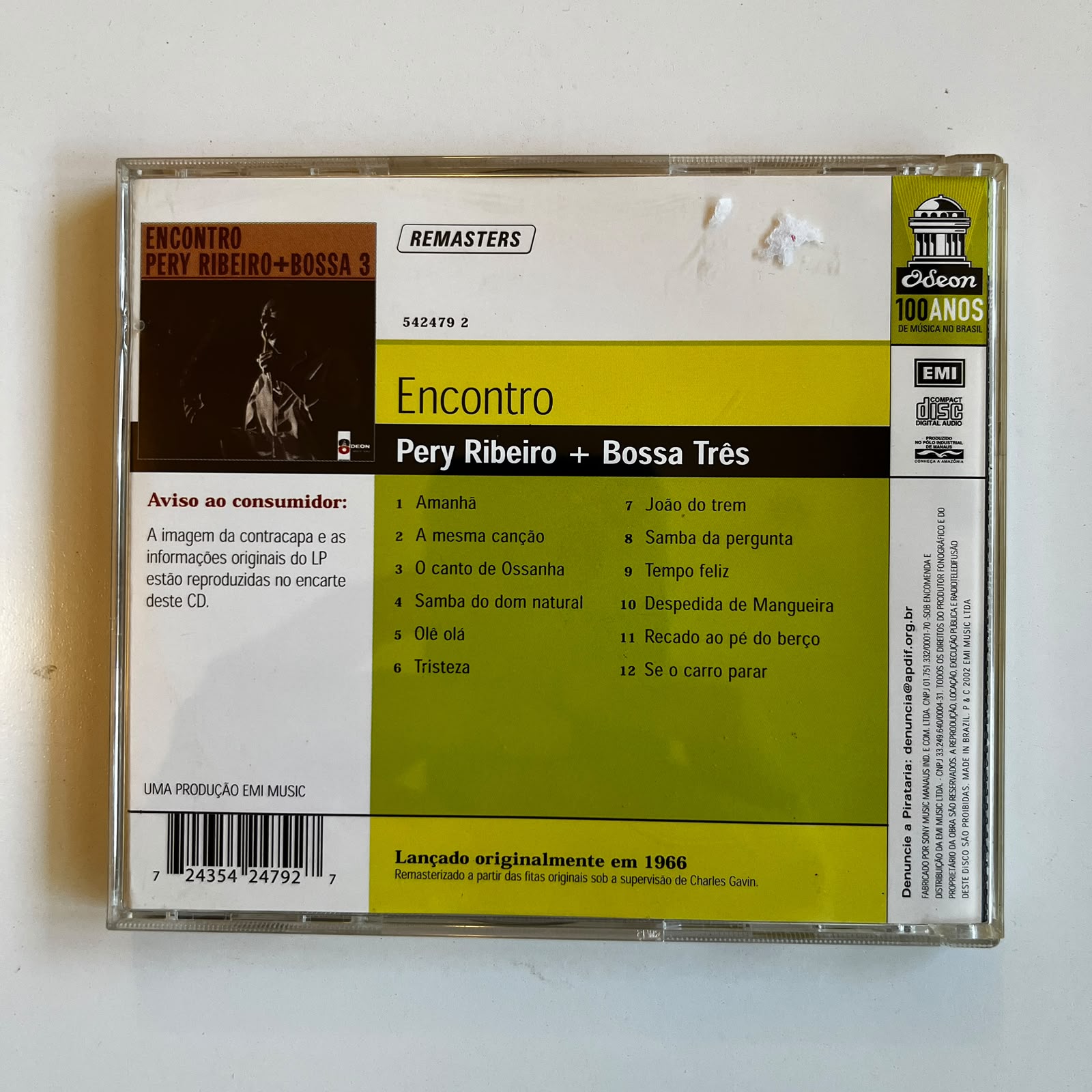 CD Pery Ribeiro + Bossa 3 – Encontro - Imagem 2