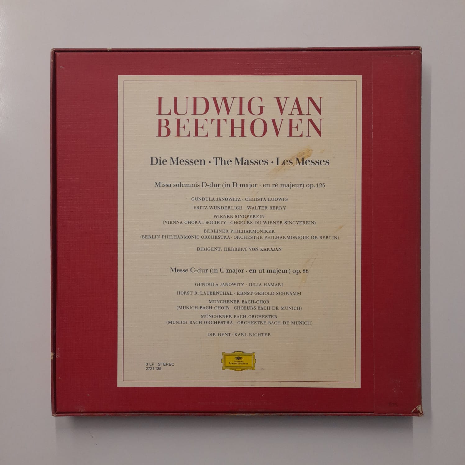 Box LP Beethoven – Beethoven Edition 1977: Die Messen (3 LPs) - Importado - Imagem 2