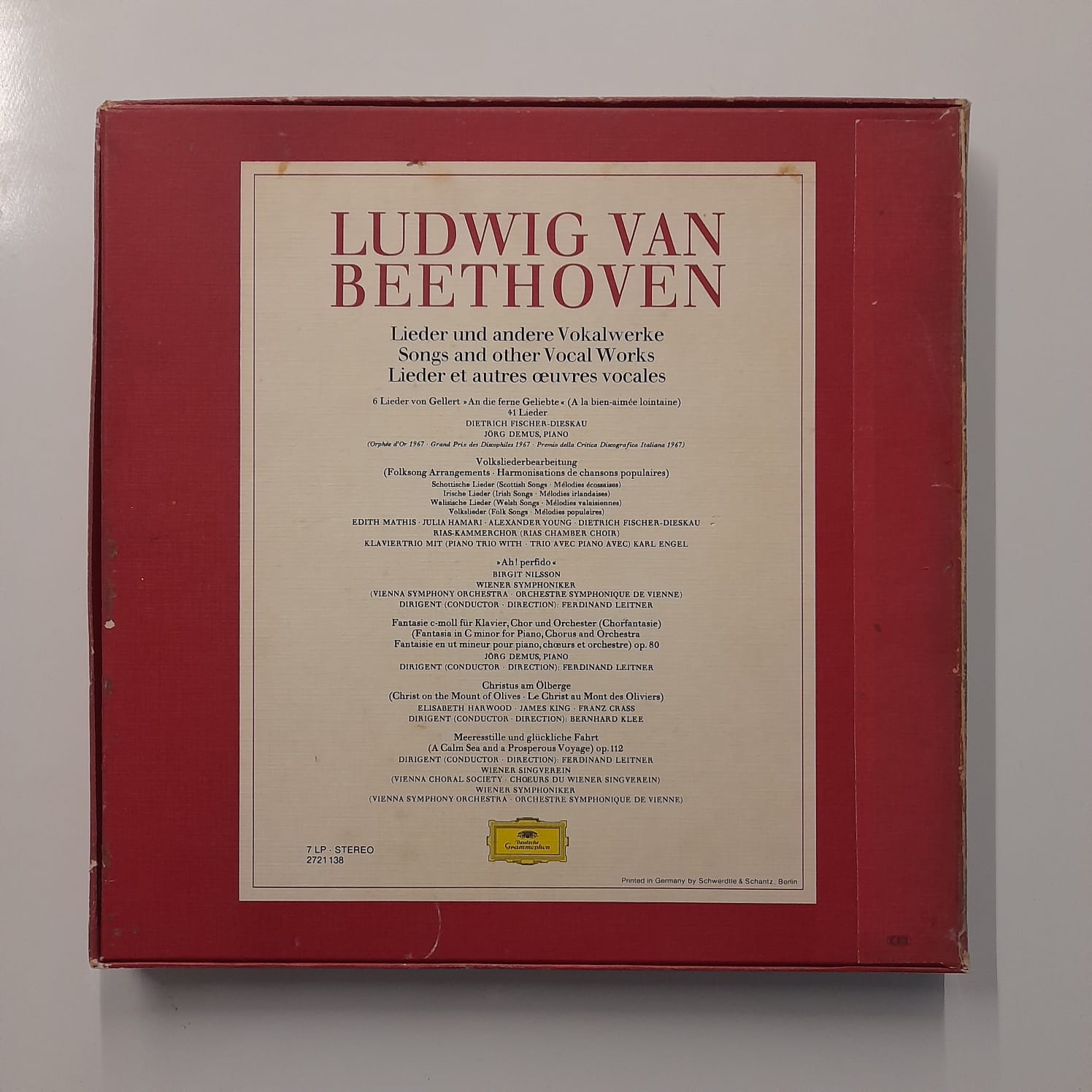 Box LP Beethoven – Lieder Und Andere Vokalwerke, Songs And Other Vocal Works (7 LPs) - Importado - Imagem 2