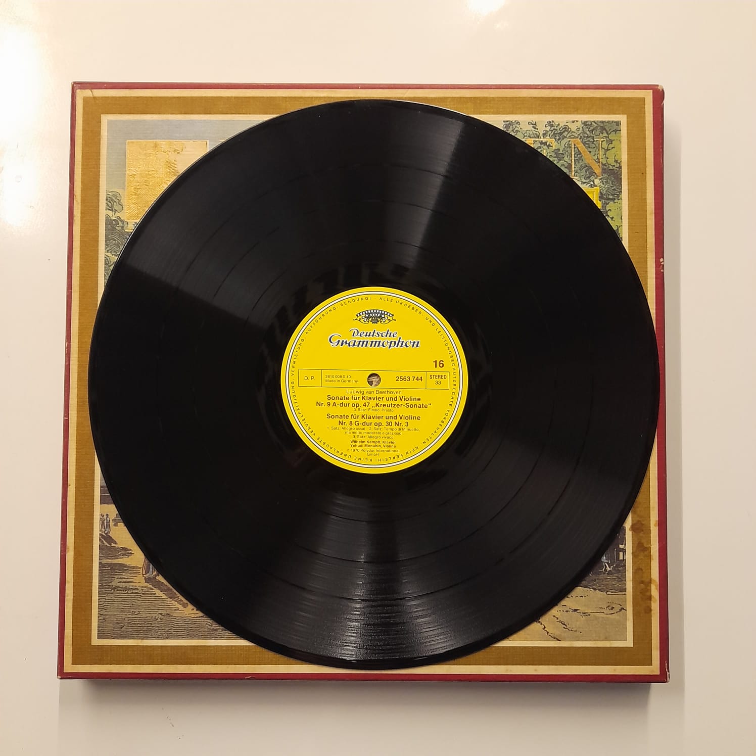 Box LP Beethoven – Beethoven Edition 1977: Violin- Und Cellosonaten (8 LPs) - Importado - Imagem 3