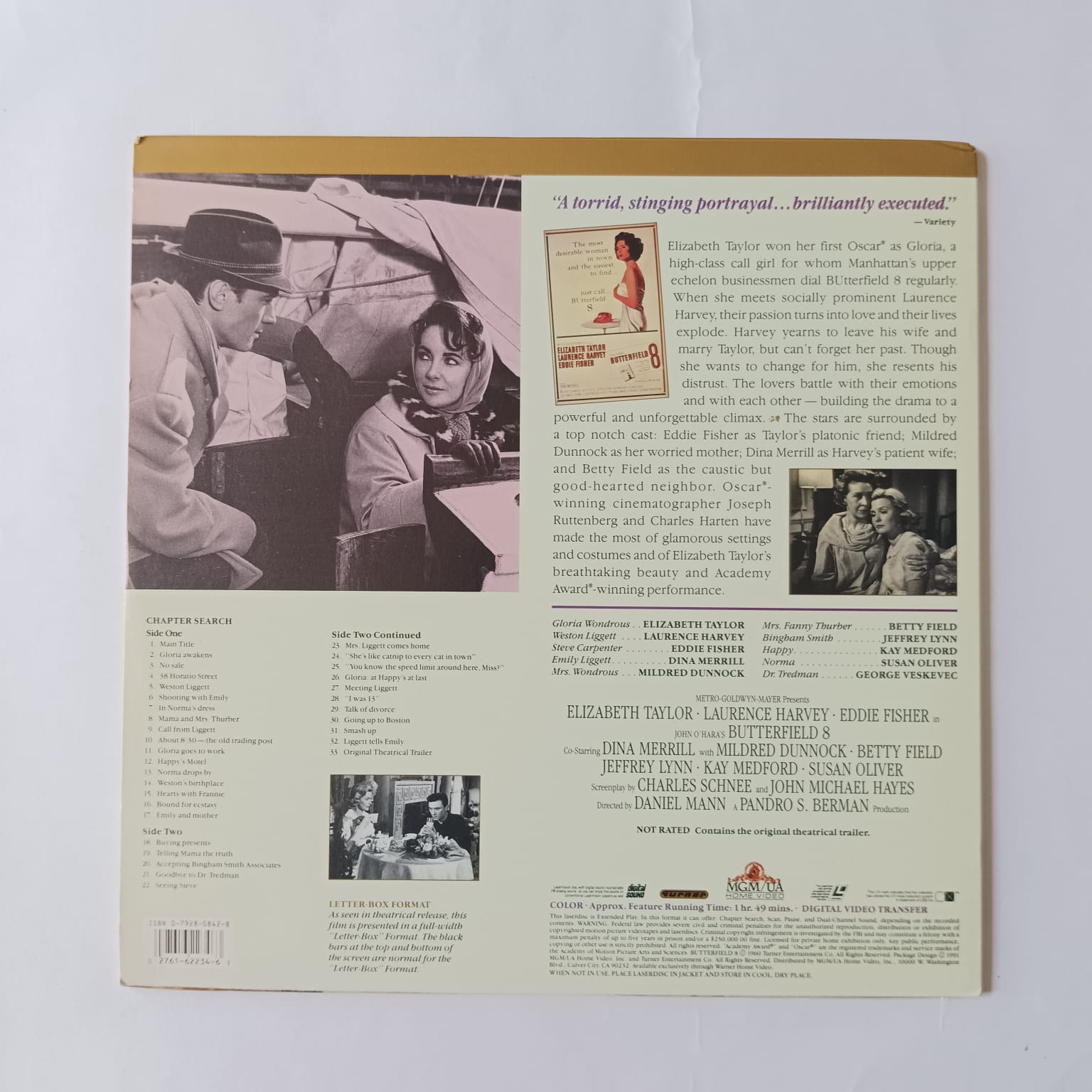 Laserdisc Butterfield 8 - Imagem 2