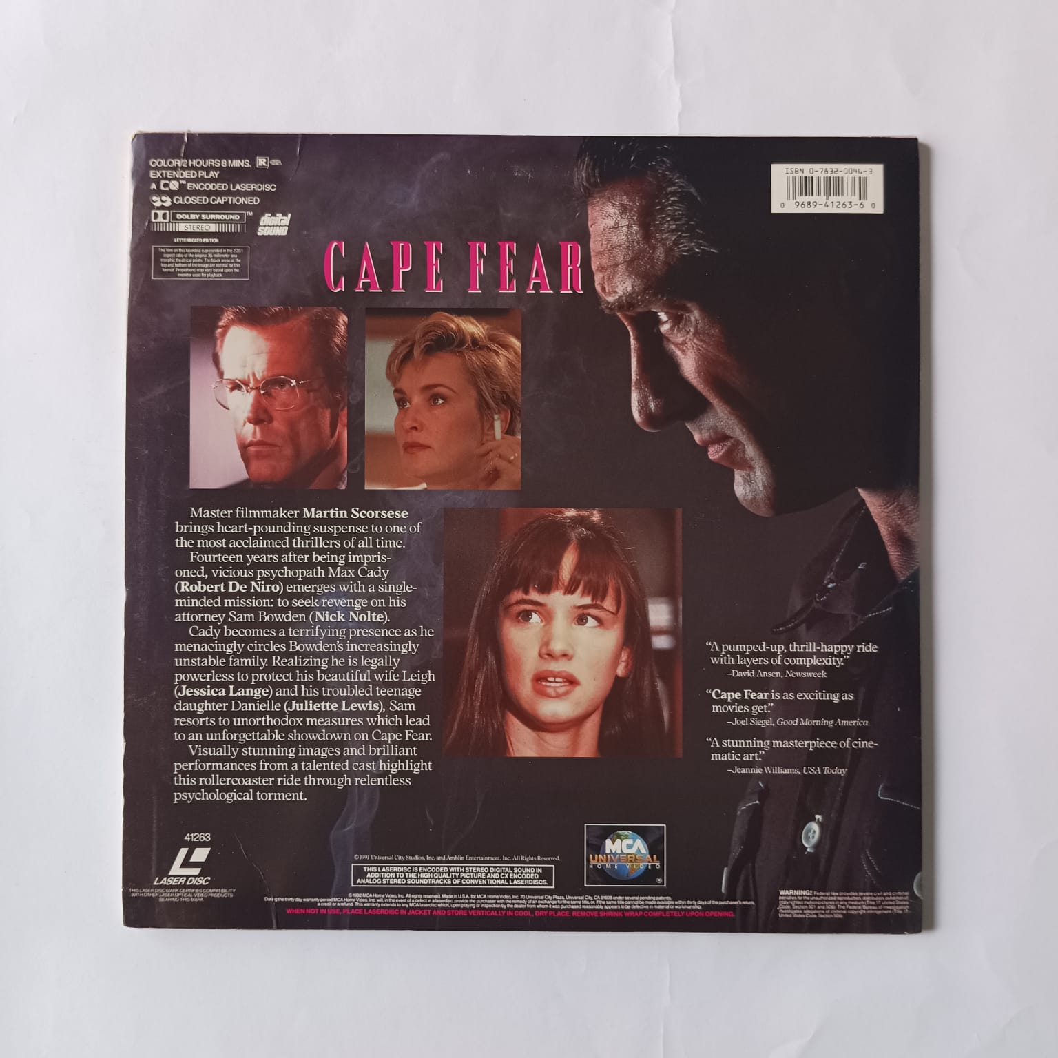 Laserdisc Cape Fear - Imagem 2