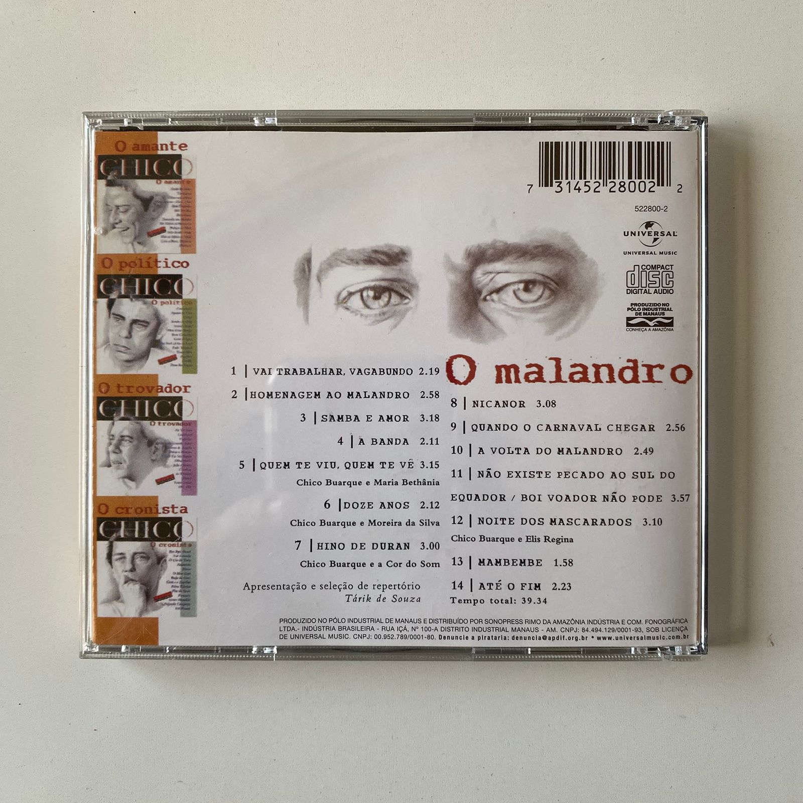 CD Chico Buarque - O Malandro - Imagem 2