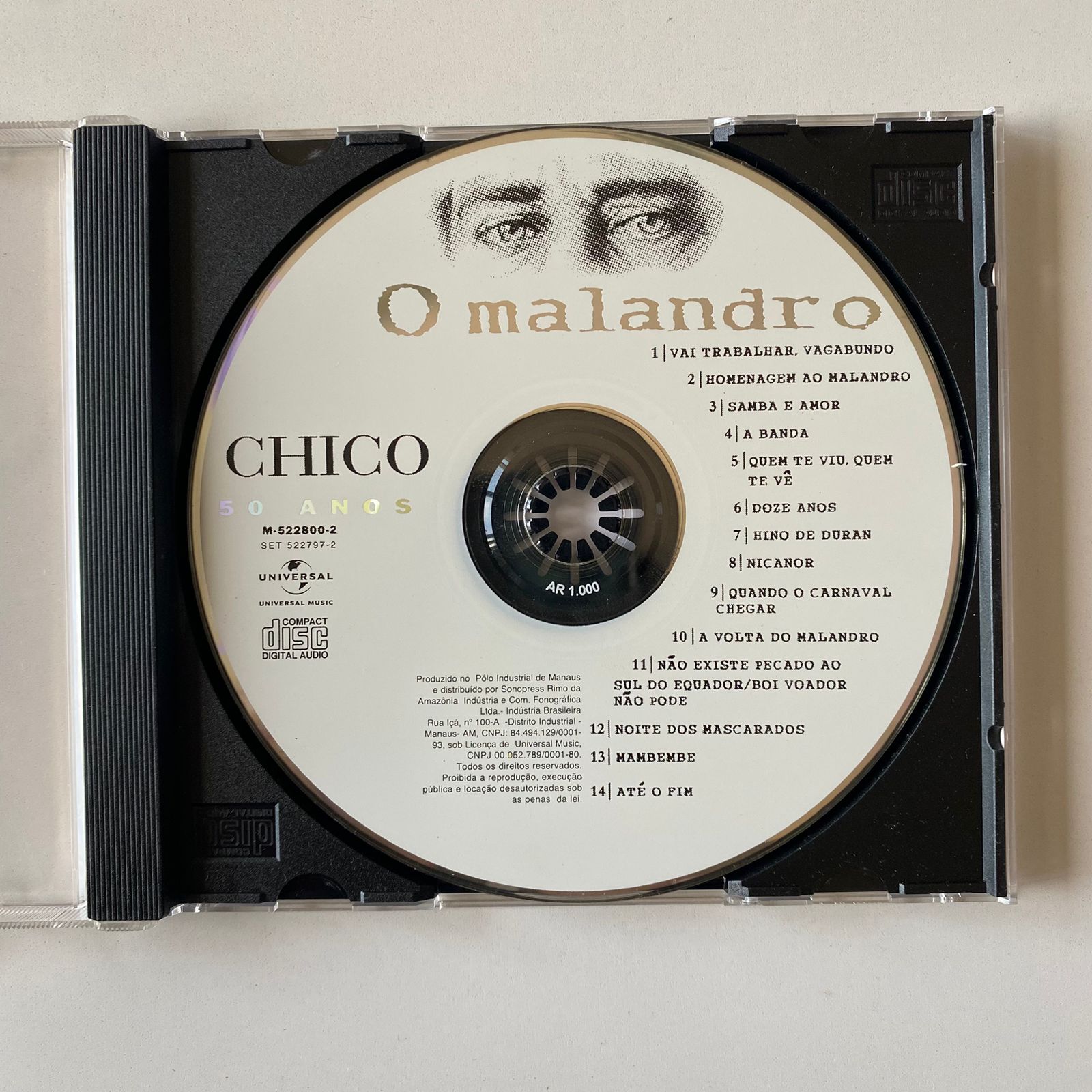 CD Chico Buarque - O Malandro - Imagem 3